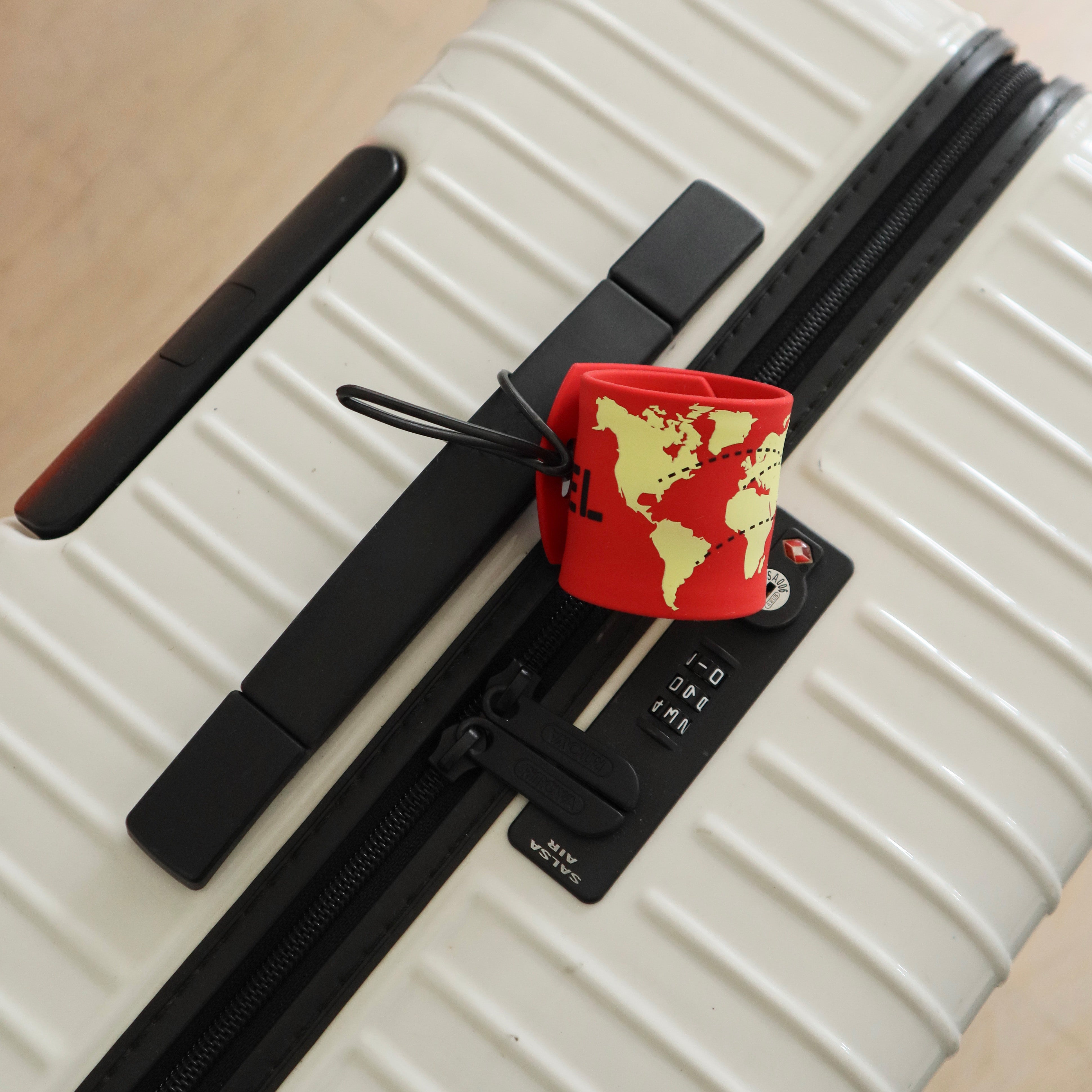 Red Slap Luggage Tag - Durable Travel ID Tag for Suitcases & Bags - Perfect for Airports, Cruises & Business Trips