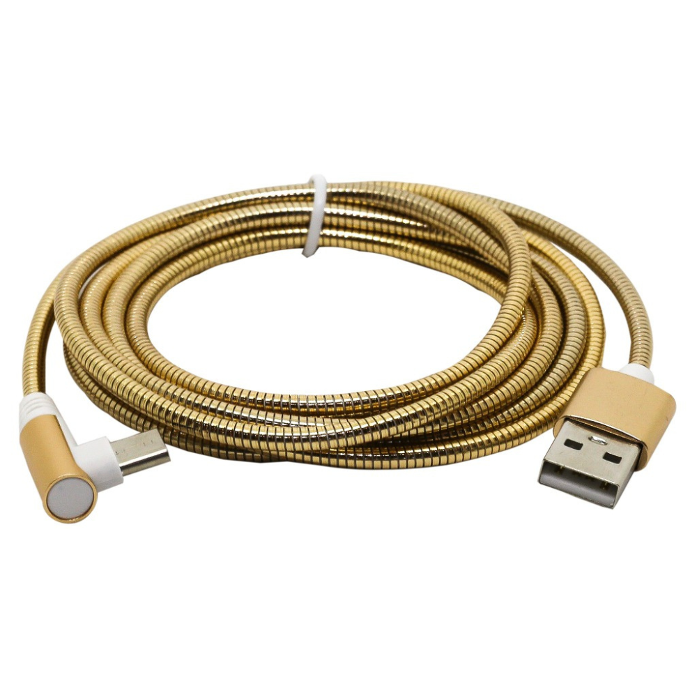 Durable 6ft Metal Charging Cable - Fast Charging & Tangle-Free USB Cord for iPhone, Android, Samsung - Perfect for Home, Office, Travel & Car Charging