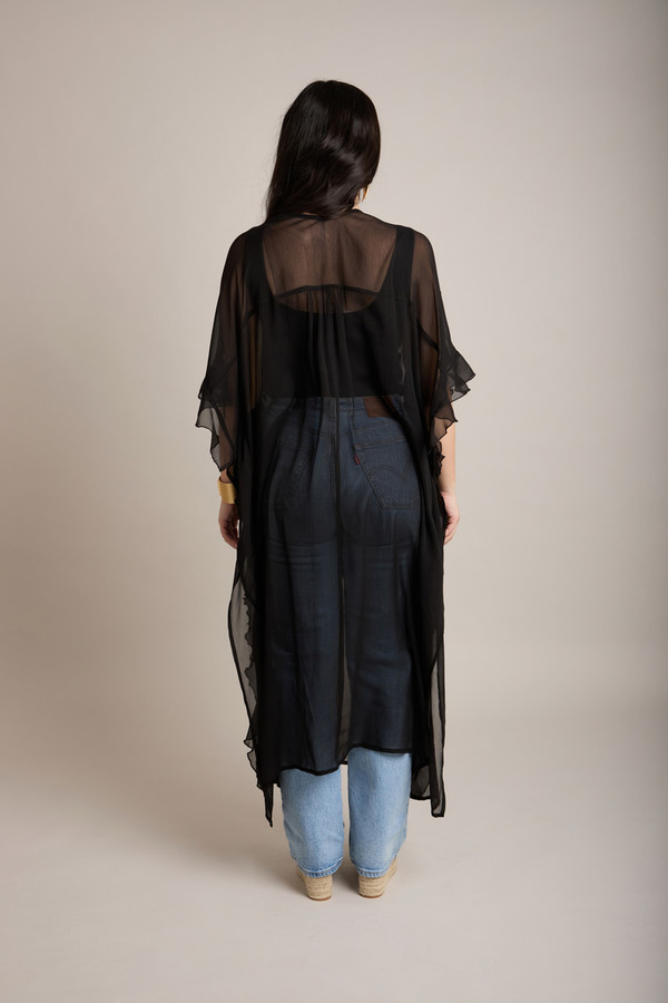 Elegant Ruffled Button Kaftan Cover Up - Flowy Beach Dress for Women | Perfect for Poolside, Vacation & Summer Outfits
