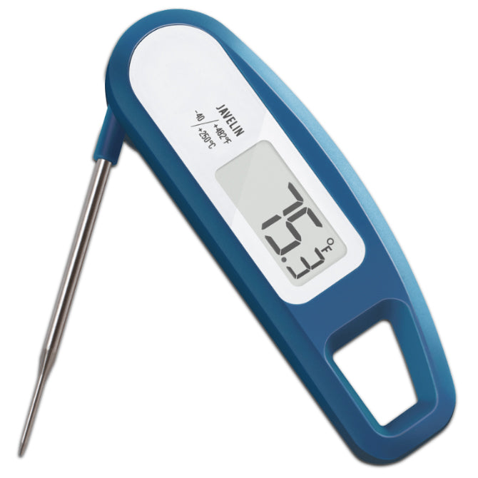 Lavatools Javelin Digital Folding Thermometer - Instant Read Meat Thermometer for Grilling, BBQ, Cooking & Baking - Waterproof Food Thermometer with Backlit LCD Display