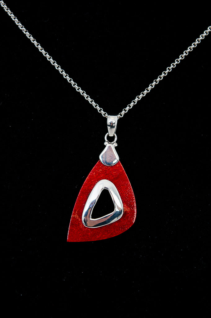 Elegant Coral Pendant Necklace for Women - 889 Sterling Silver Jewelry Gift for Birthday, Anniversary & Valentine's Day | Perfect for Beach Weddings & Summer Fashion