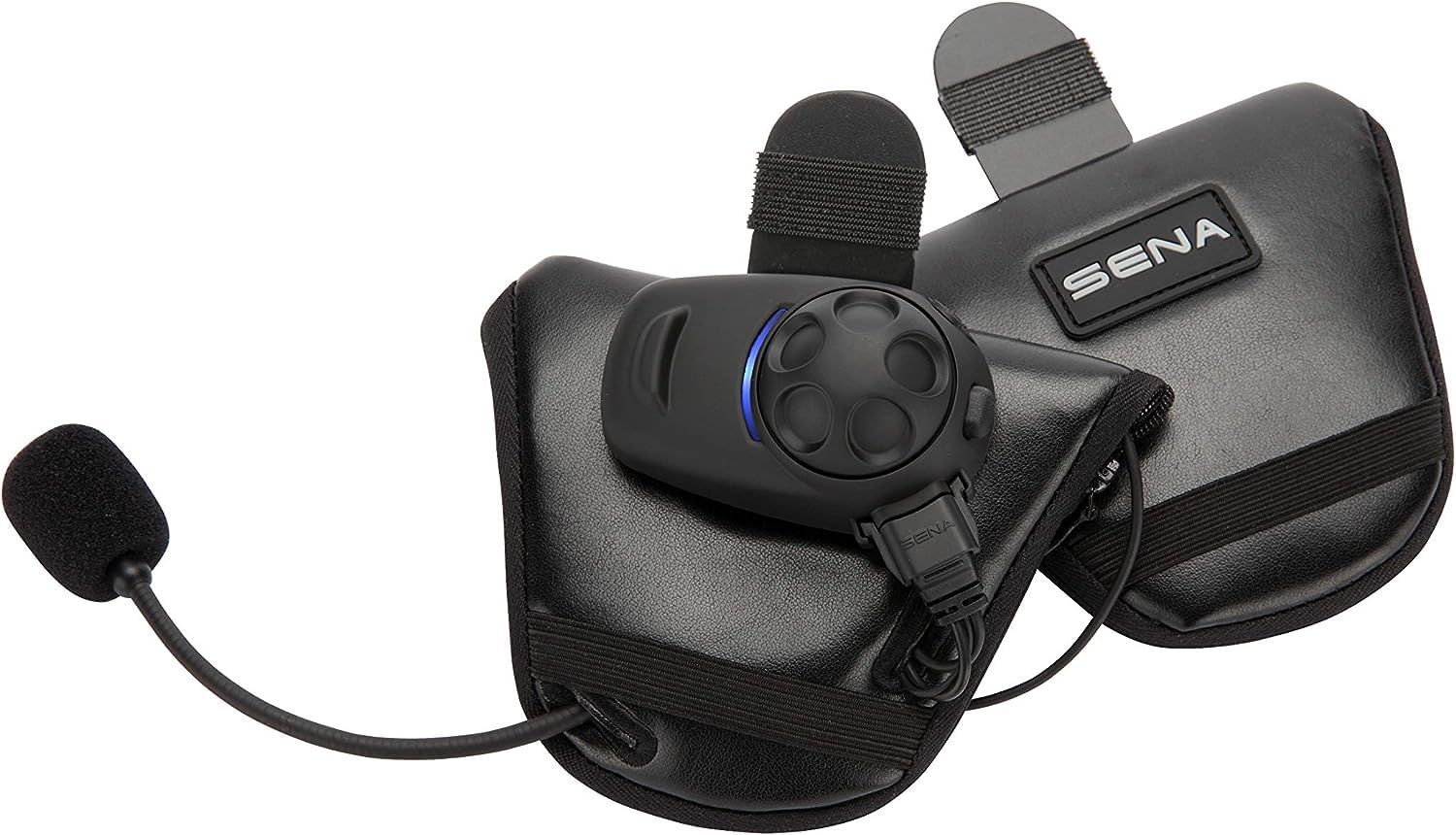 Sena SPH10H-FM-01 Motorcycle Bluetooth Headset with Intercom & FM Radio - Wireless Communication System for Half Helmets - Black - Perfect for Group Rides, Commuting & Hands-Free Calls
