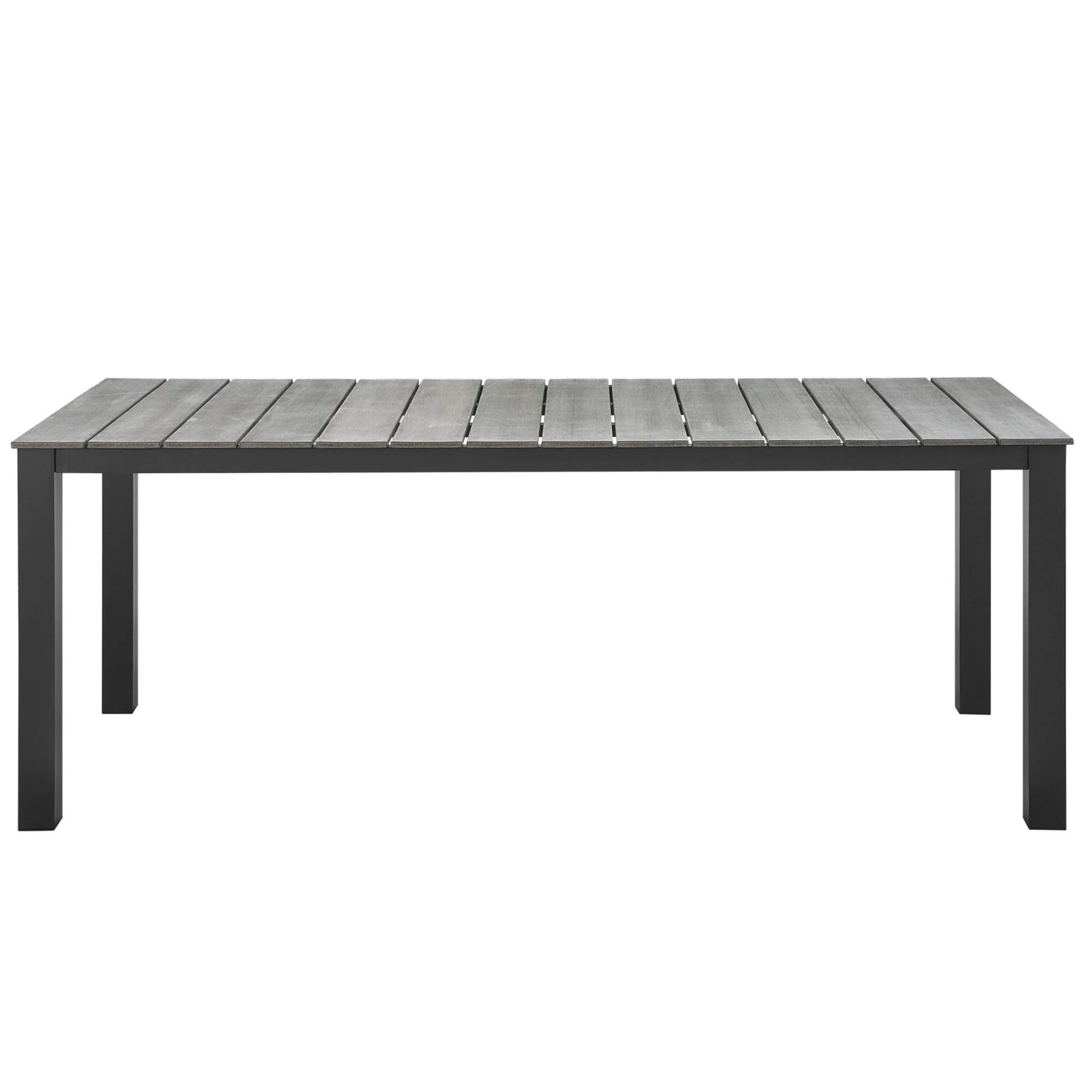 Ergode Maine 9-Piece Outdoor Patio Dining Set - Durable Synthetic Wood Grain Table & Chairs with Aluminum Frame - Perfect for Backyard, Garden, Poolside & Outdoor Entertaining