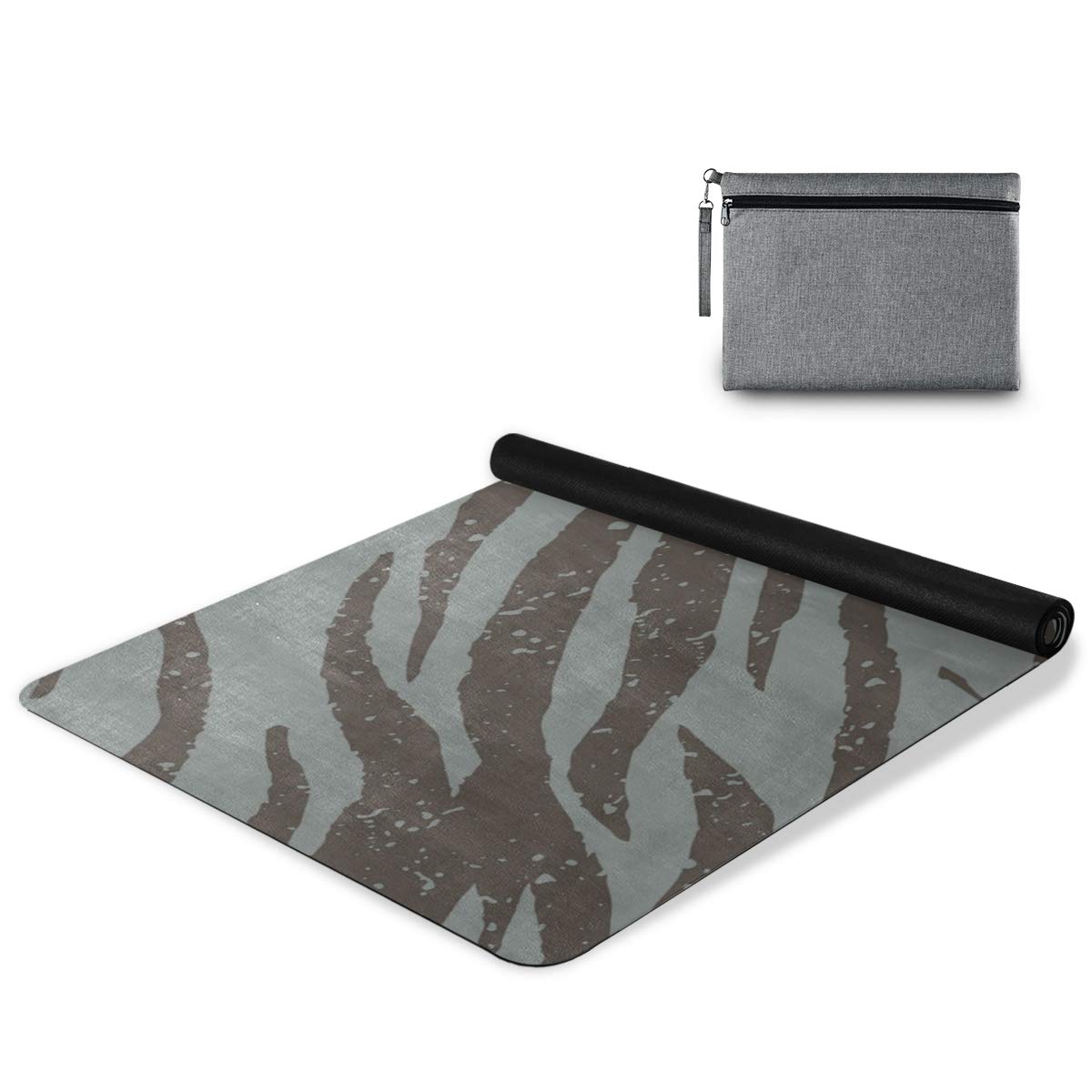 ALAZA Non-Slip Tiger Stripe Yoga Mat for Fitness, Pilates & Floor Exercises - Premium Animal Print Workout Mat for Home Gym, Studio & Outdoor Yoga Practice