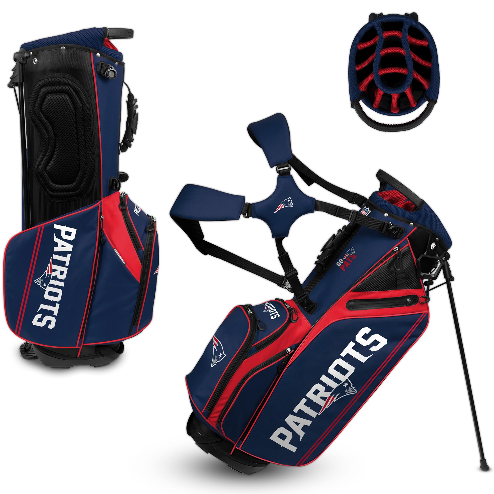 Team Effort NFL Caddie Carry Hybrid Golf Bag - Lightweight Stand Bag for Football Fans | Perfect for Golf Courses, Tailgating & Game Day Events