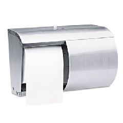 Premium Silver Coreless Tissue Dispenser - 2 Rolls, 10.1