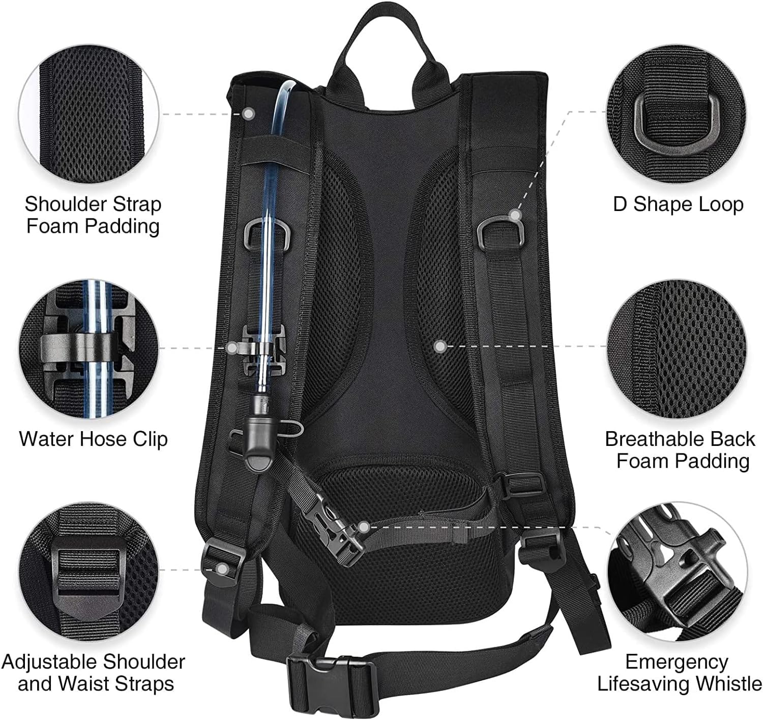 NOOLA 3L Hydration Backpack with TPU Water Bladder - Lightweight Tactical Hydration Pack for Men & Women - Molle Compatible for Hiking, Biking, Hunting & Outdoor Adventures - Perfect for Camping, Running & Sports Activities