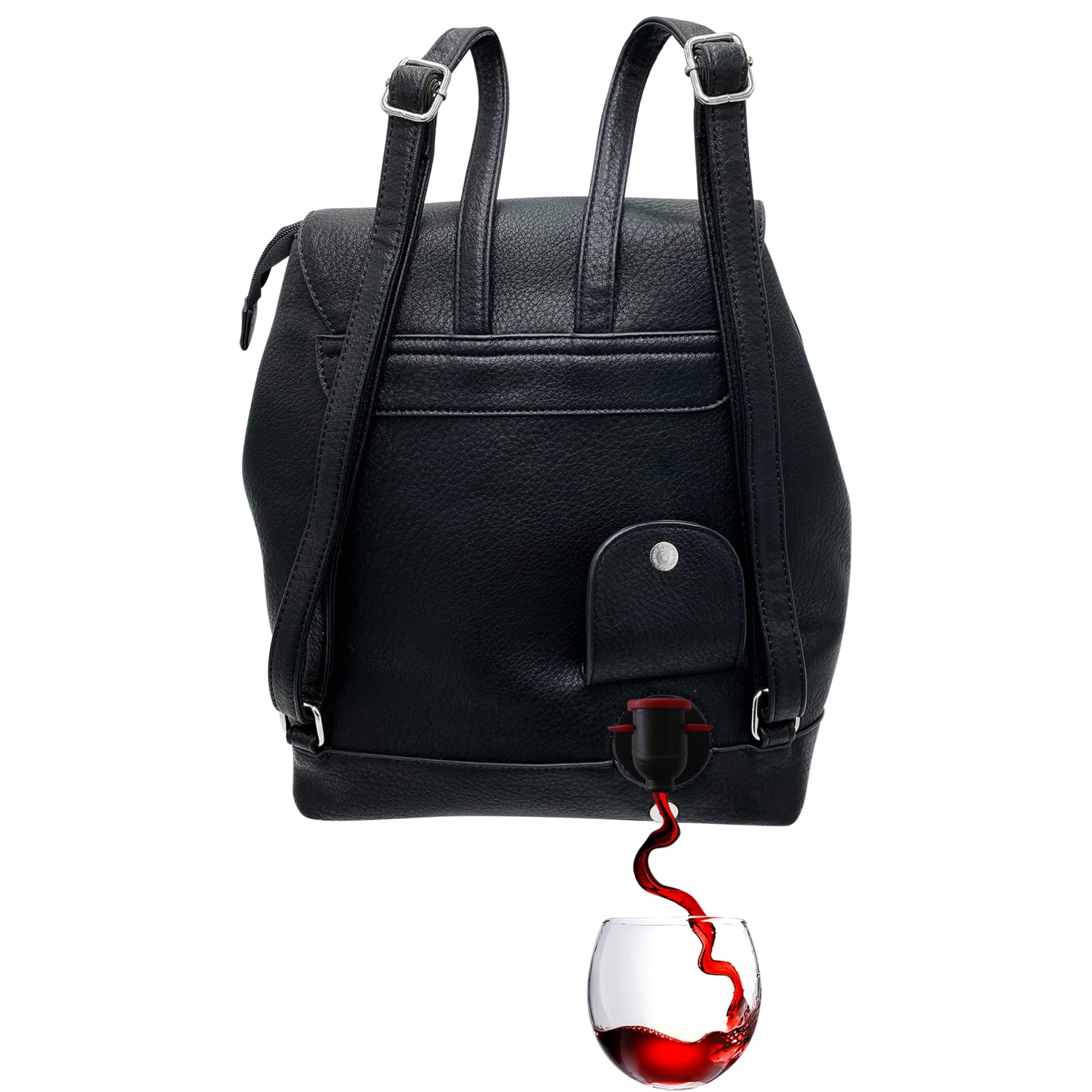 PortoVino Tokyo Insulated Wine Backpack - Stylish Hidden Spout Design Holds 2 Bottles, Perfect for Travel, Concerts & Bachelorette Parties | Great Wine Gift for Women & Wine Lovers | Use for Picnics, Hiking & Outdoor Adventures