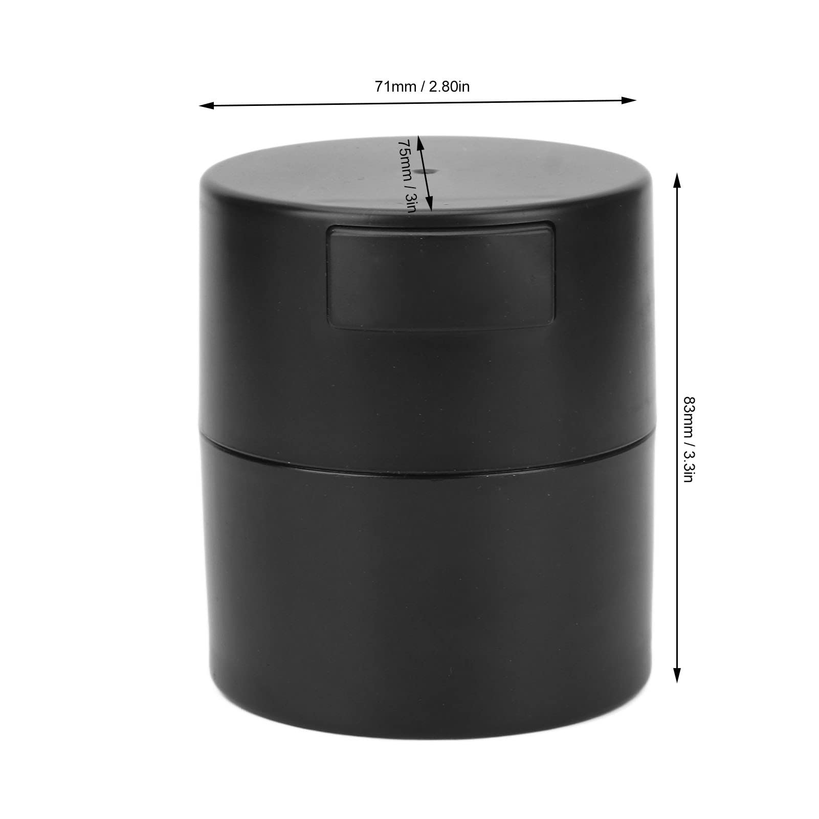 EXCLUZO Eyelash Extension Glue Storage Jar with Button Open & Negative Pressure Sponge - Large Capacity Lash Adhesive Container for Professional Salon Use - Perfect for Lash Artists & Beauty Professionals (Black)