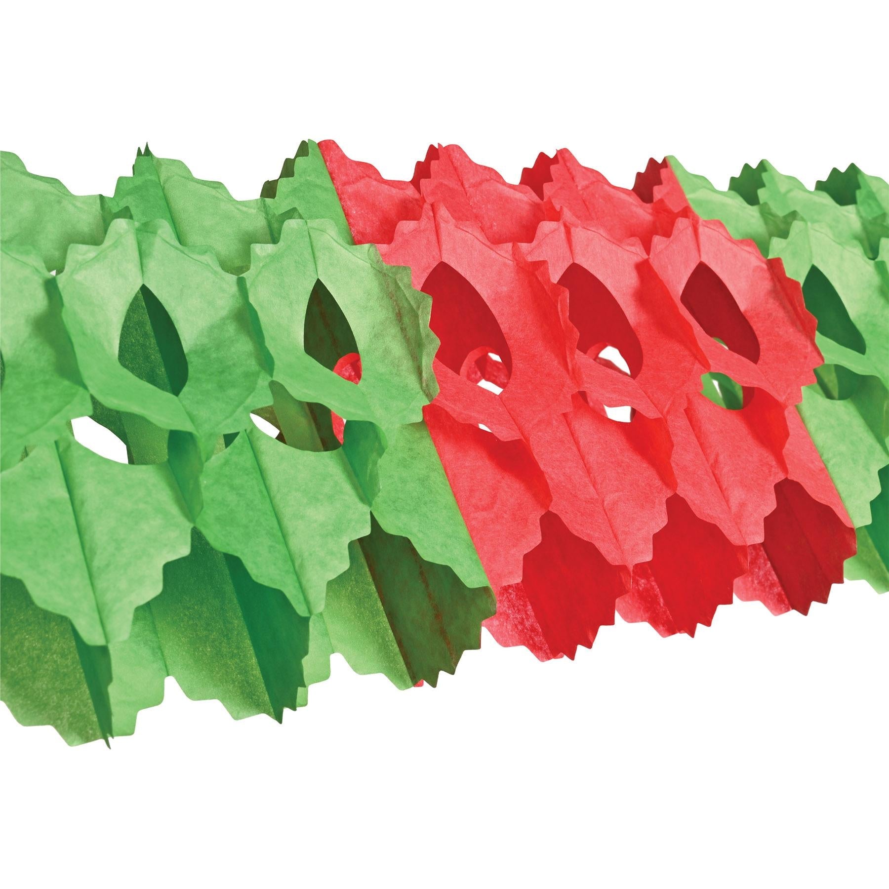 12 Pack Beistle Christmas Arcade Garland - Red & Green Holiday Decor for Home, Party & Festive Celebrations