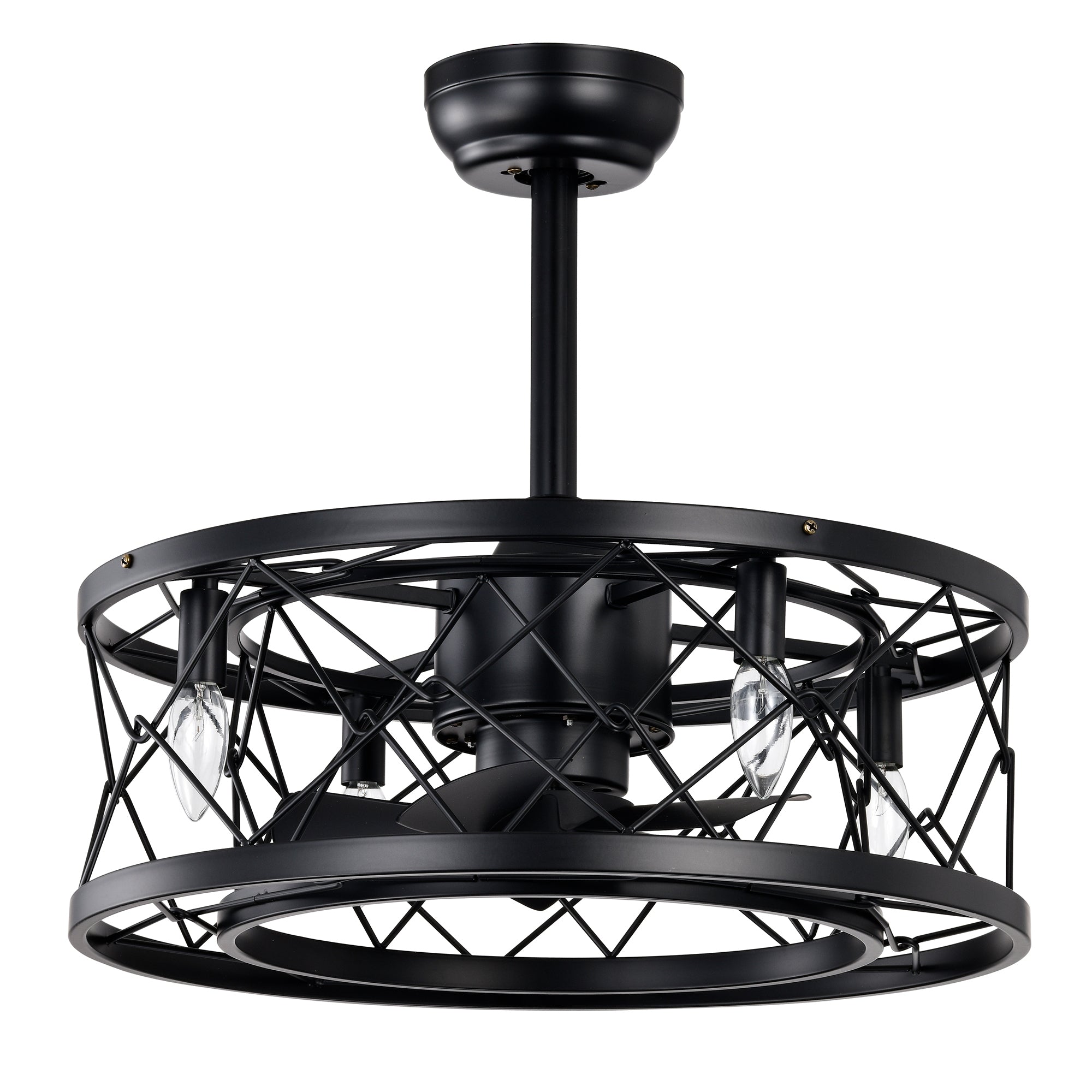 Quiet AC Motor Ceiling Fan - Low Noise, Small Modern Enclosed Reversible Design for Farmhouse, Bedroom & Living Room | Perfect for Home Cooling and Air Circulation