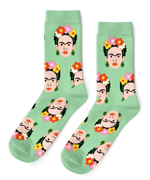 Frida Crew Socks for Women & Men - Soft Cotton Ankle Socks - Small Size (US 5-8) - Perfect for Casual Wear, Sports & Everyday Comfort