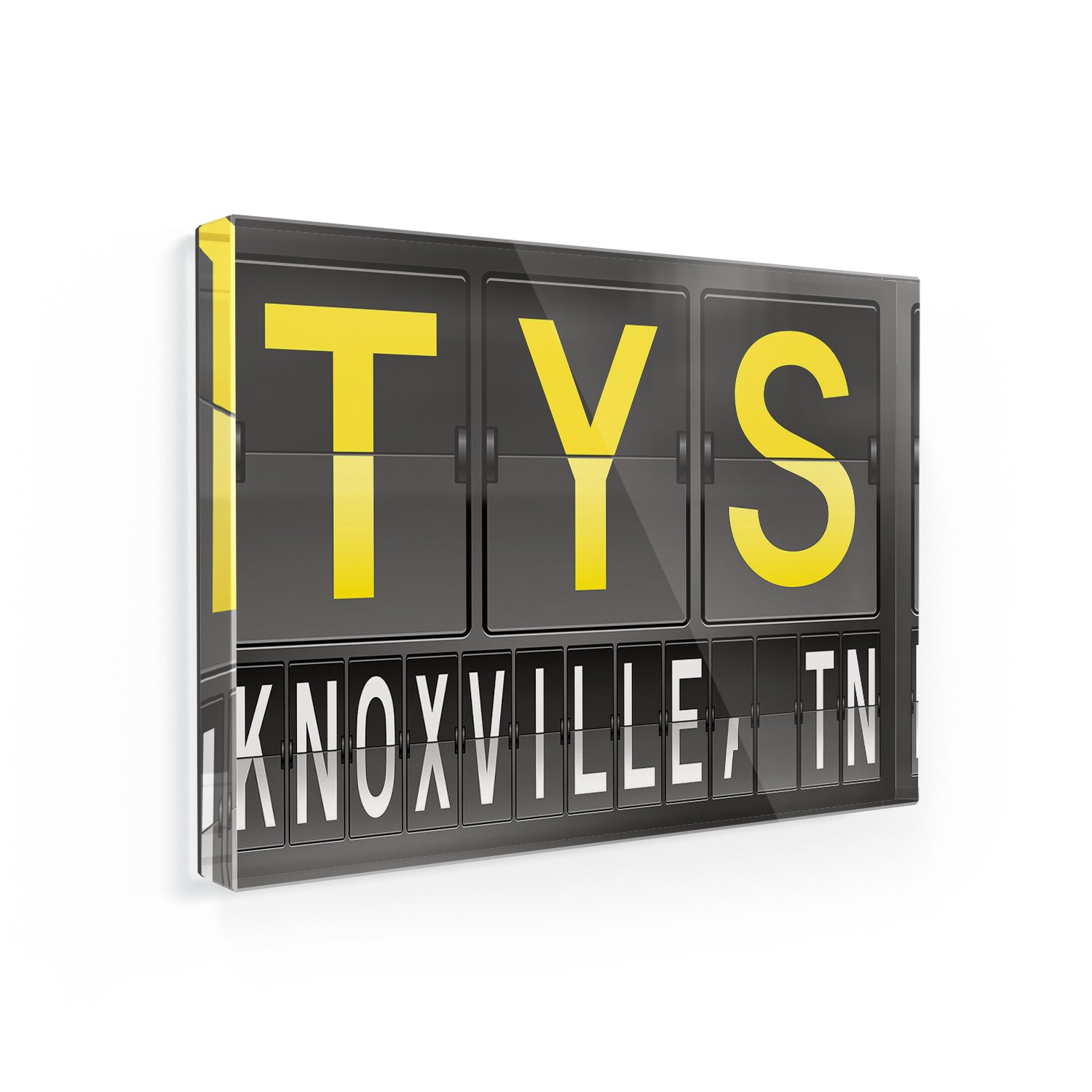 TYS Airport Code Fridge Magnet for Knoxville, TN - Neon Blonde | Perfect for Travel Lovers & Souvenir Collectors