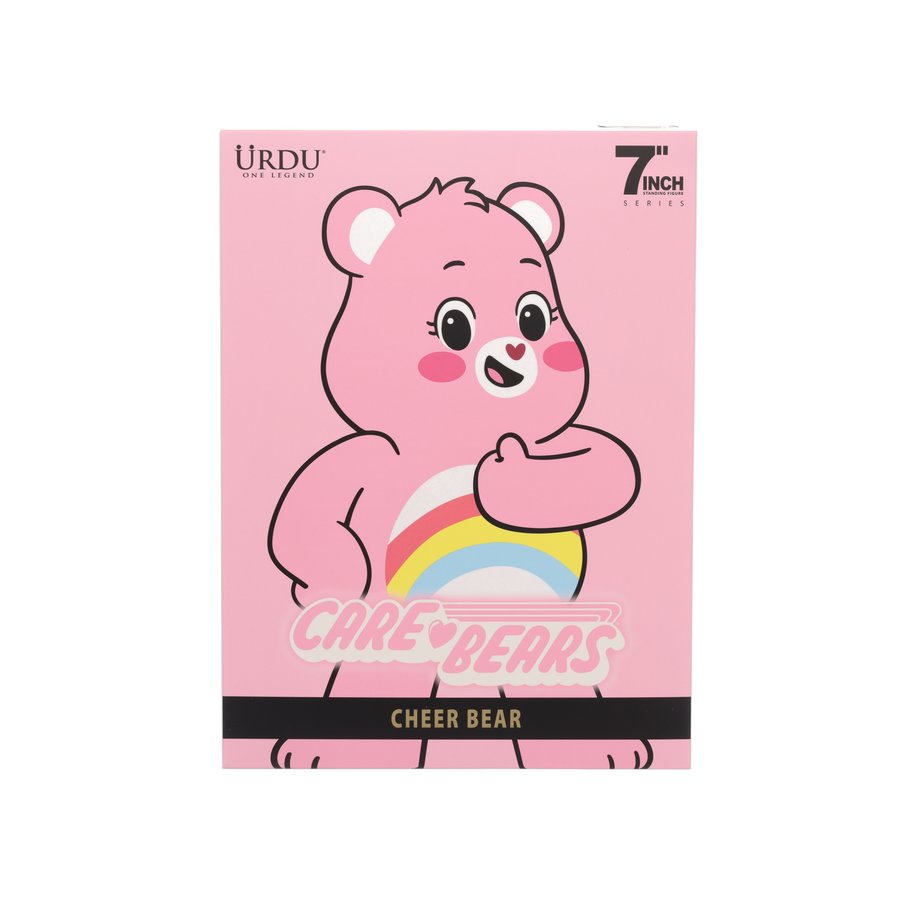 URDU Urdu X Cloudco 7-Inch Cheer Bear Standing Figure - Care Bears Unlock The Magic Collectible Toy for Kids' Room Decor & Gift