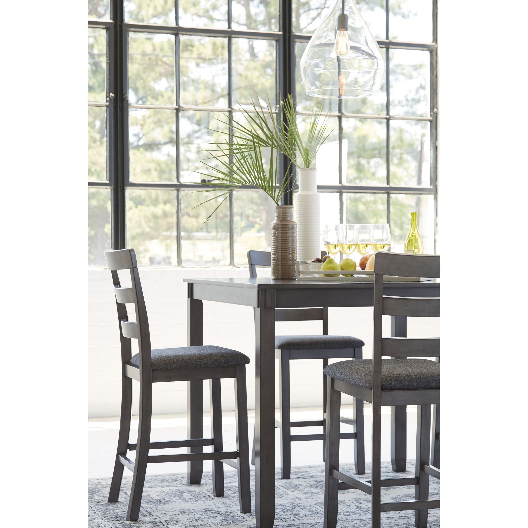 Bridson 5-Piece Counter Dining Set - Modern Bar Height Table & Stools for Kitchen, Breakfast Nook & Small Spaces