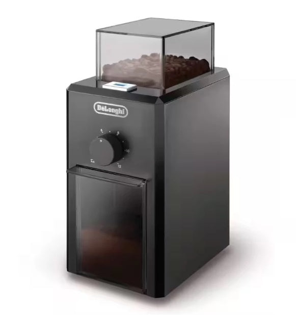 De'Longhi KG79 / KG89 Professional Burr Coffee Grinder - Adjustable Grind Settings for Espresso, Drip & French Press - Compact & Quiet Design for Home & Office Use