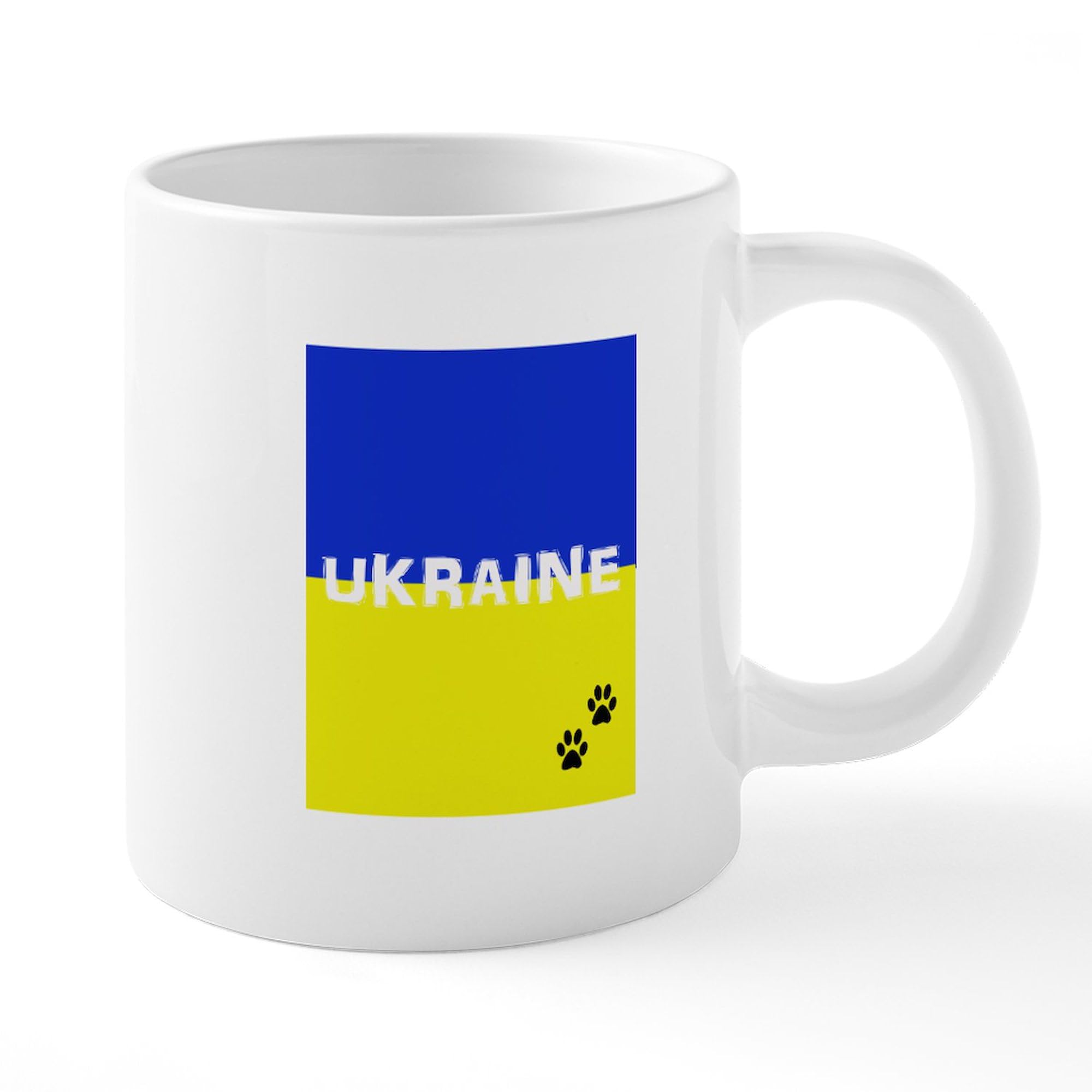 Ukraine Paws 20 oz Ceramic Coffee Mug - Large Insulated Tea Cup for Home, Office, or Gift - Perfect for Coffee, Tea, Hot Chocolate Lovers