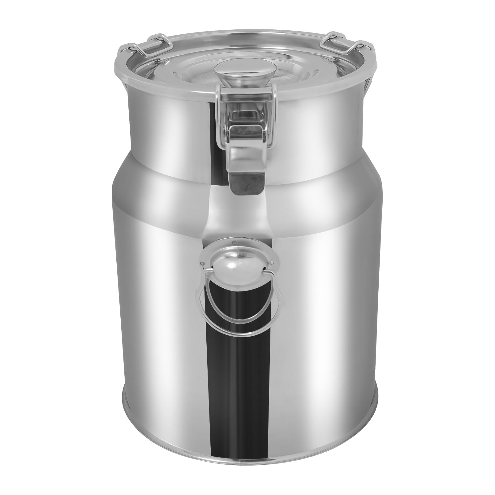 Premium 5L/1.32Gal Stainless Steel Milk Can with Sealed Lid & Faucet - Heavy Duty Multi-Purpose Container for Milk, Wine, Beverage Storage - Ideal for Farm, Brewing, Catering & Home Use