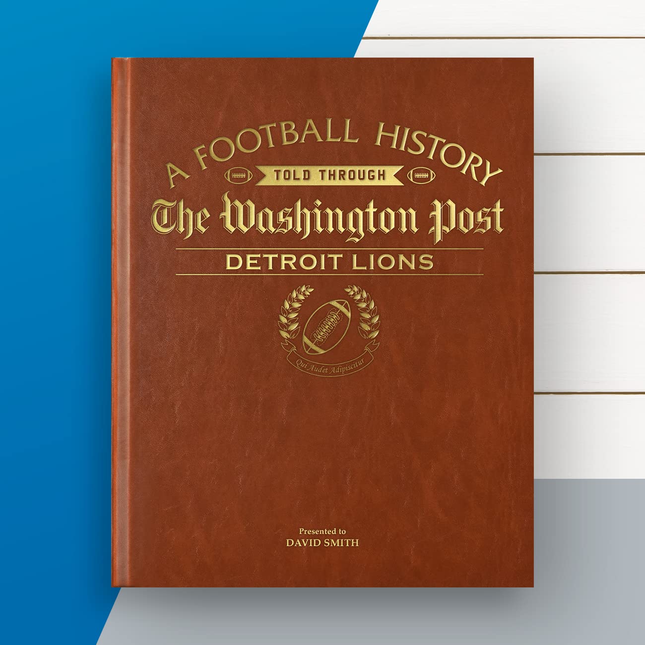 Personalized Football History Book - Custom Sports Fan Gift with Free Gold Foil Name Embossing - Vintage Newspaper Archive Coverage of Pro Football History - Perfect for NFL Fans, Anniversary Gifts & Man Cave Decor