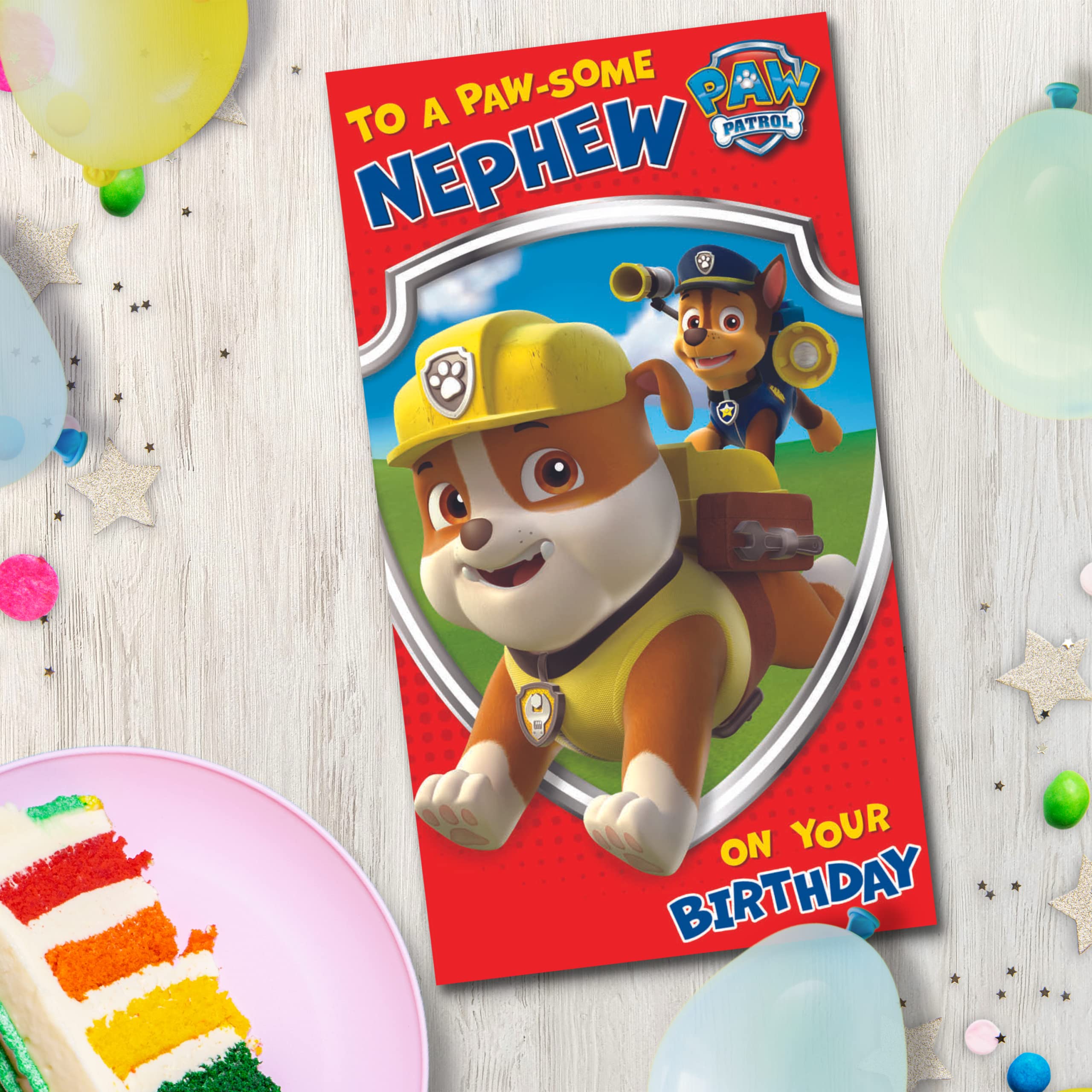 Paw Patrol Birthday Card for Nephew - PA005 | Fun & Colorful Kids Greeting Card for Birthdays, Parties & Special Occasions