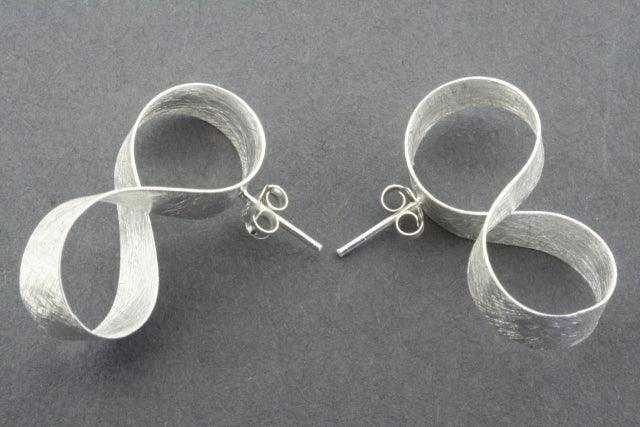 Infinity Ribbon Stud Earrings - Elegant Stainless Steel Jewelry for Women | Perfect for Parties, Weddings & Everyday Wear