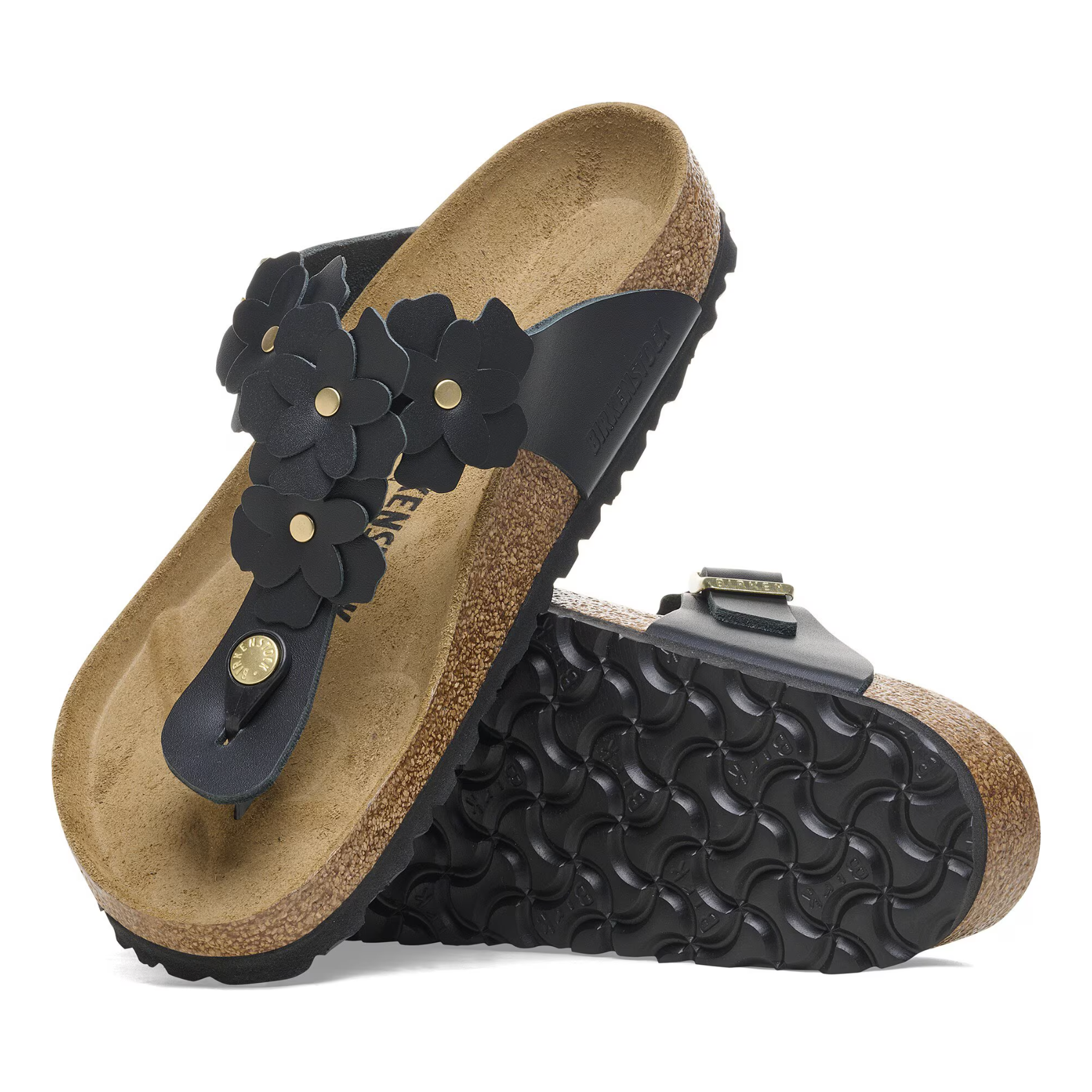 Birkenstock Women's Gizeh Flower Leather Sandals - Comfortable & Stylish Summer Footwear for Beach, Pool & Casual Outings