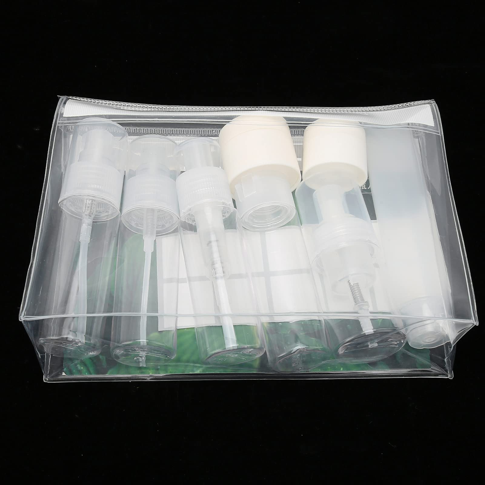 EXCLUZO 8-Piece Travel Bottle Set - Leak-Proof Refillable Clear Plastic Toiletry Containers for Shampoo, Lotion & Cosmetics | TSA Approved for Airplane Carry-On & Vacation Essentials