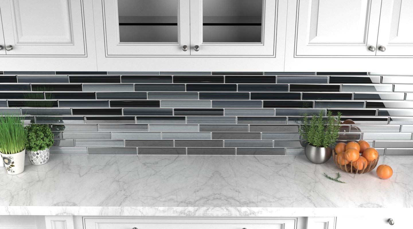 Bodesi 2x12 Glass Subway Tile - Elegant Kitchen Backsplash & Bathroom Wall Tile for Modern Home Decor | Perfect for Shower Walls, Kitchen Splashbacks & Interior Design Projects