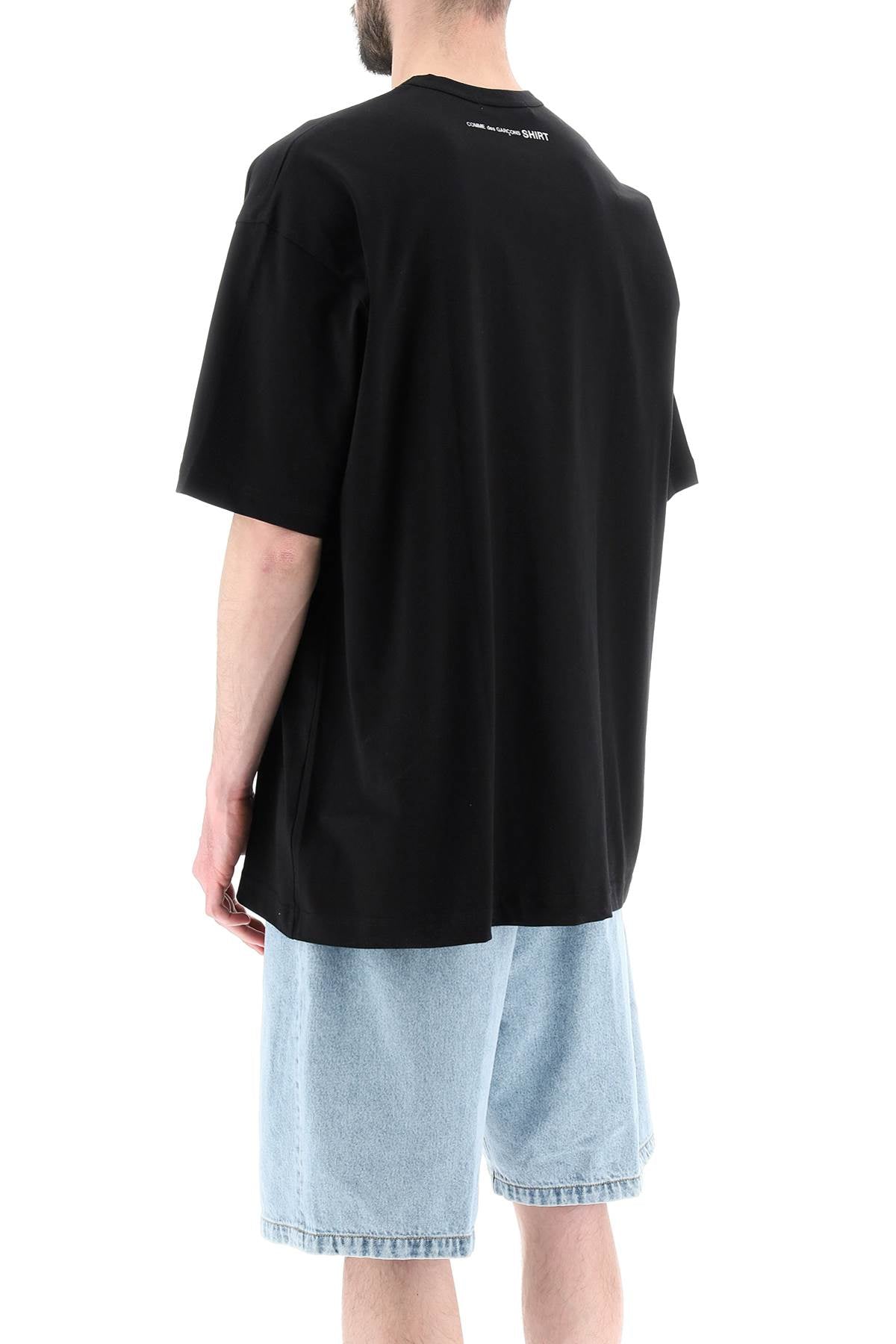 Comme des Garcons Oversized T-Shirt with Micro Logo - Stylish Streetwear for Men & Women - Perfect for Casual Outfits, Layering, and Everyday Wear