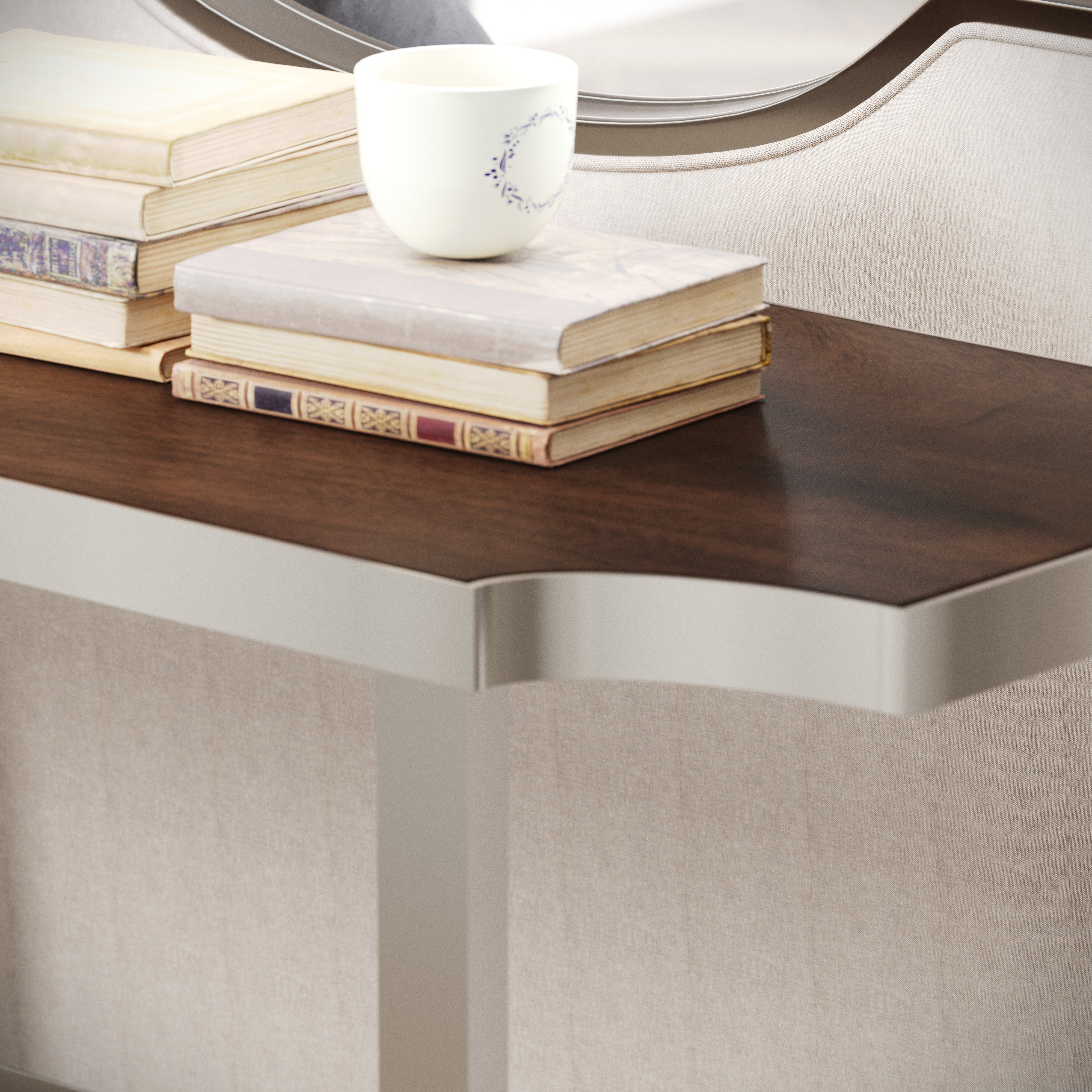 Roundhill Furniture Ruffin 50W Console Table - Brown Sofa Table for Living Room, Entryway & Hallway | Modern Narrow Entry Table with Sturdy Metal Base