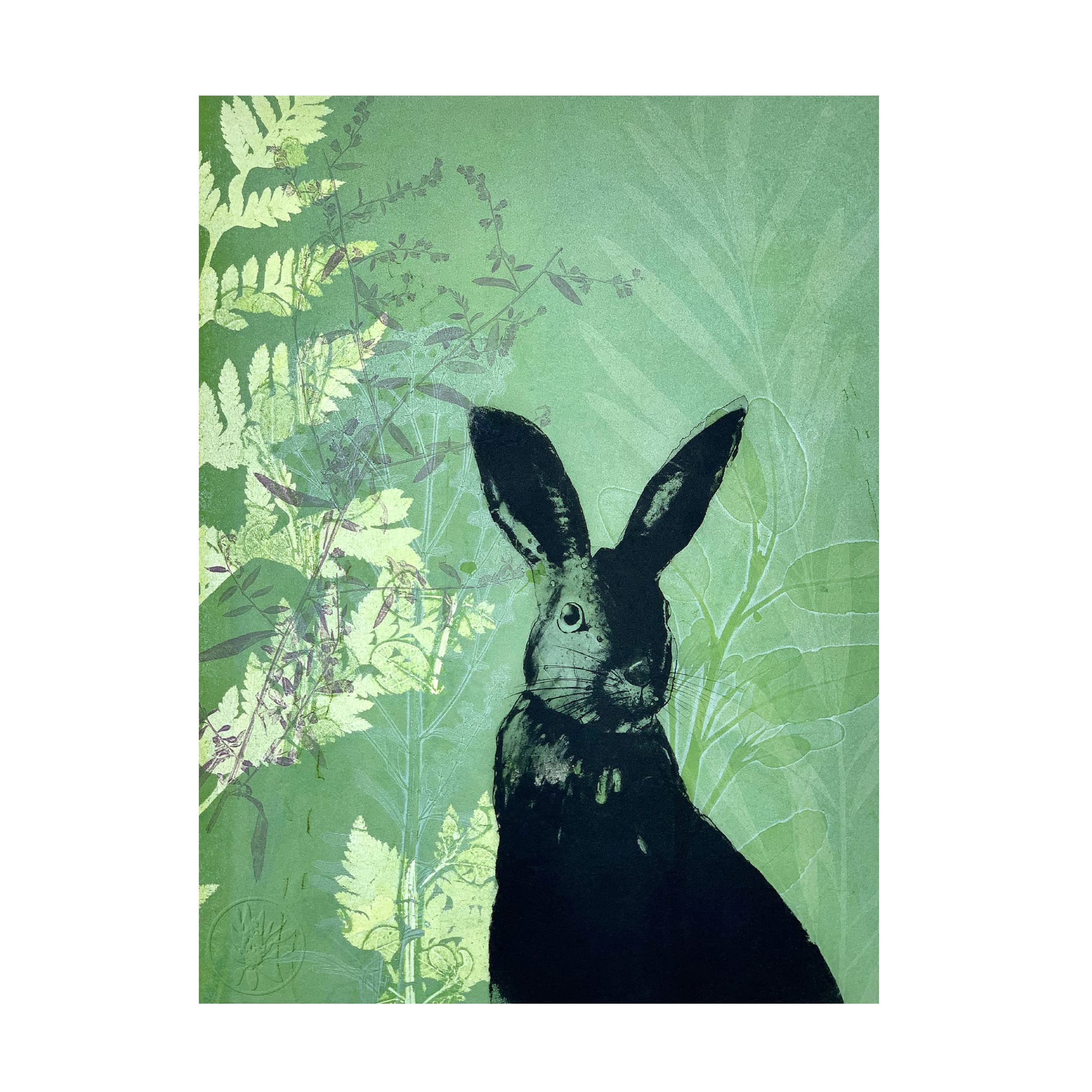 Trademark Fine Art 'Cheeky Rabbit' Canvas Wall Art by Trudy Rice - Perfect for Nursery, Kids Room Decor & Whimsical Home Decor