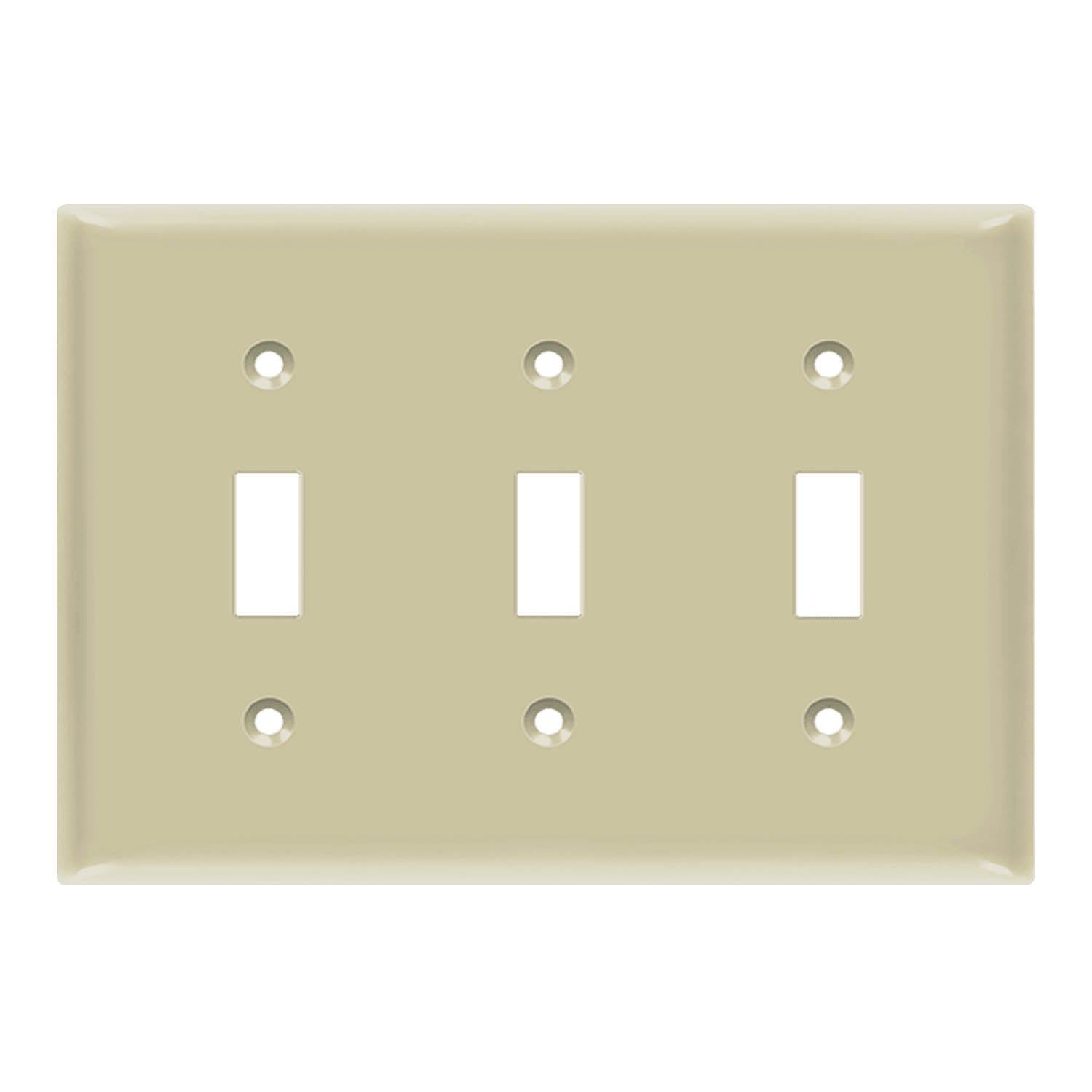 3 Gang Toggle Light Switch Cover Plate - Durable Ivory Wall Plate for Home & Office - Perfect for Living Room, Bedroom, and Commercial Spaces