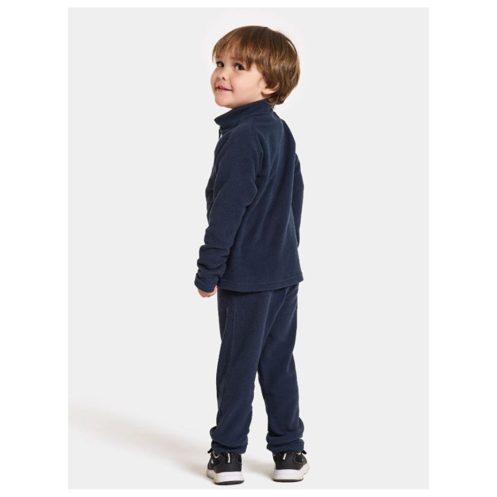 Didriksons Monte Full Zip Kids Fleece Jacket - Warm & Cozy Navy Blue Fleece for Boys & Girls - Perfect for Outdoor Play, School & Winter Activities