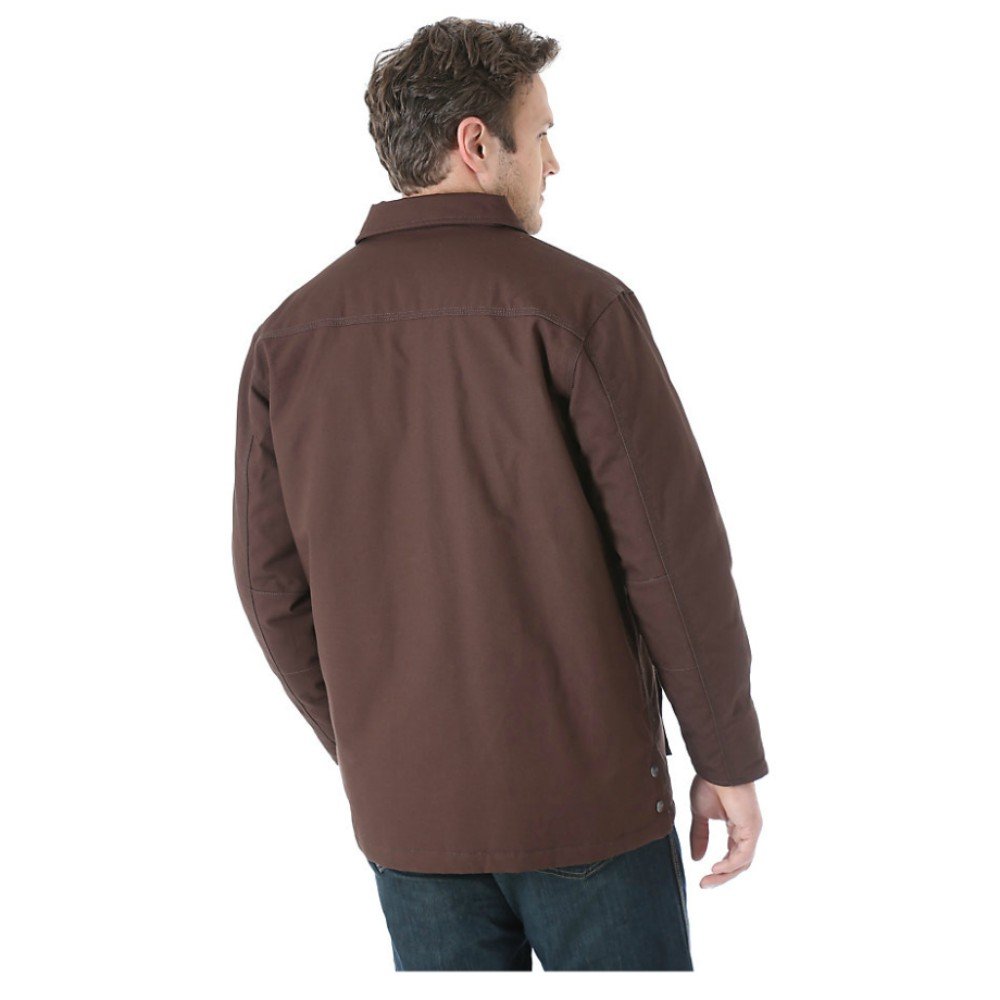 Wrangler Men's Barn Coat - Durable Work Jacket for Farming, Ranching & Outdoor Activities | Heavy Duty Cotton Twill with Warm Flannel Lining | Perfect for Cold Weather Work & Casual Wear