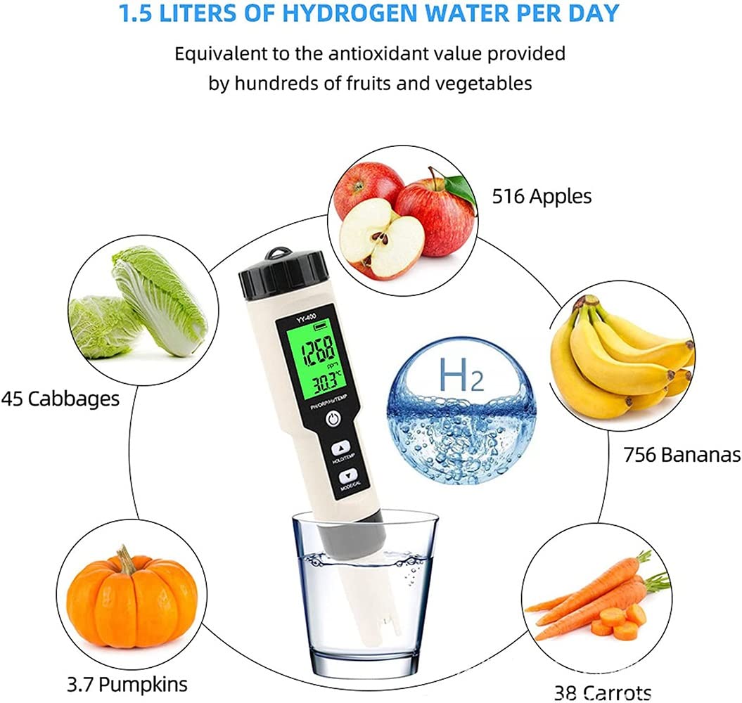 Portable Hydrogen-Rich Water Bottle with SPE PEM Technology - USB Rechargeable Alkaline Water Ionizer Generator for Home, Office & Travel - Glass Hydrogen Water Cup for Health & Hydration | Perfect for Gym, Hiking & Daily Wellness
