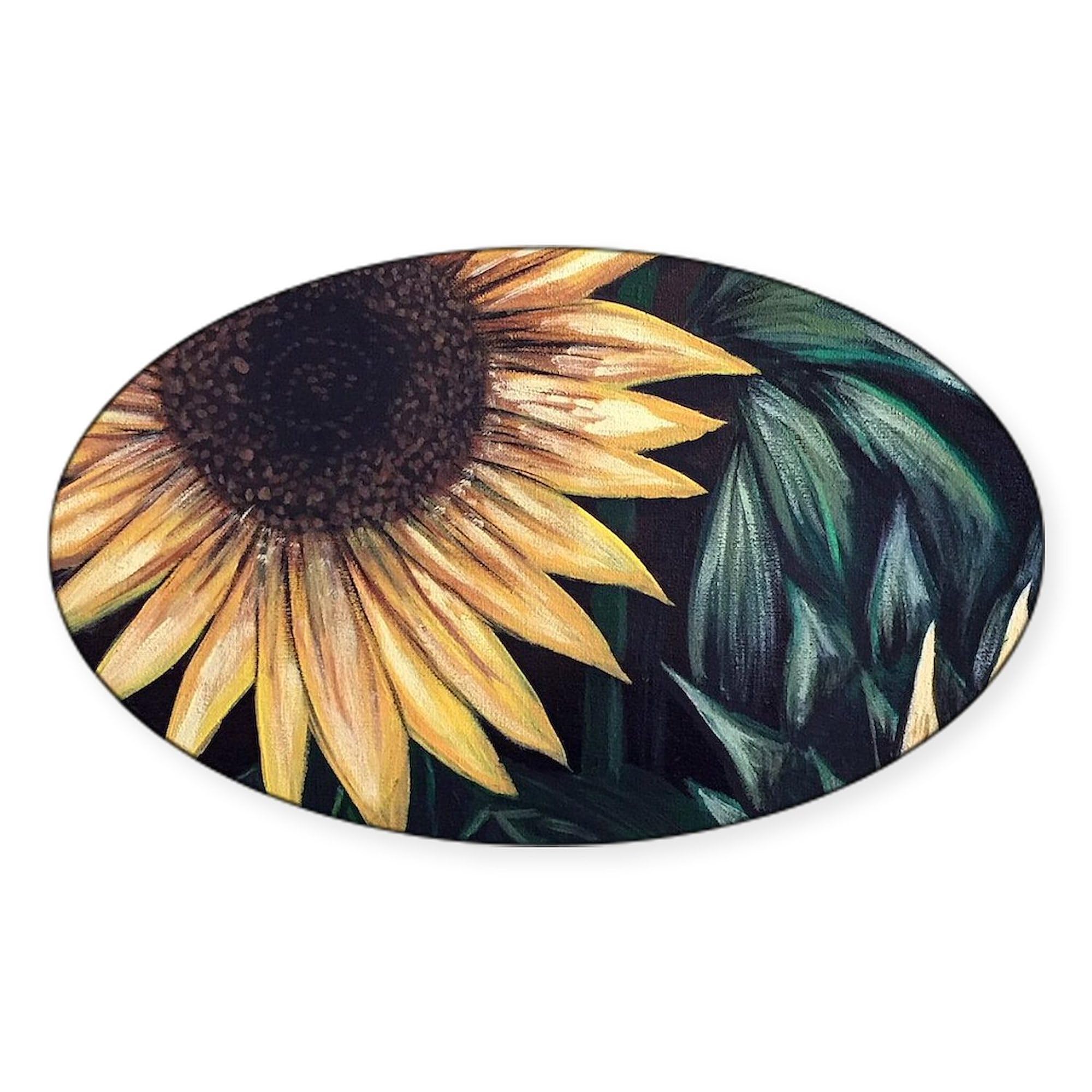 Sunflower Life Sticker Pack - 50 Oval Vinyl Decals for Laptops, Water Bottles & DIY Crafts - Waterproof & Durable Stickers for Scrapbooking, Journals & Personalization