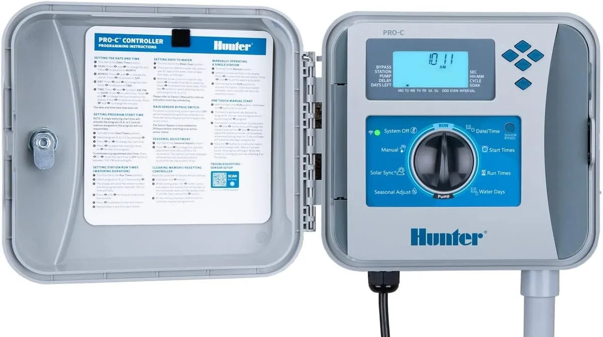 Hunter Pro C Outdoor 4-16 Station Modular Sprinkler Controller - Smart Irrigation System for Lawns & Gardens | Perfect for Residential & Commercial Landscaping