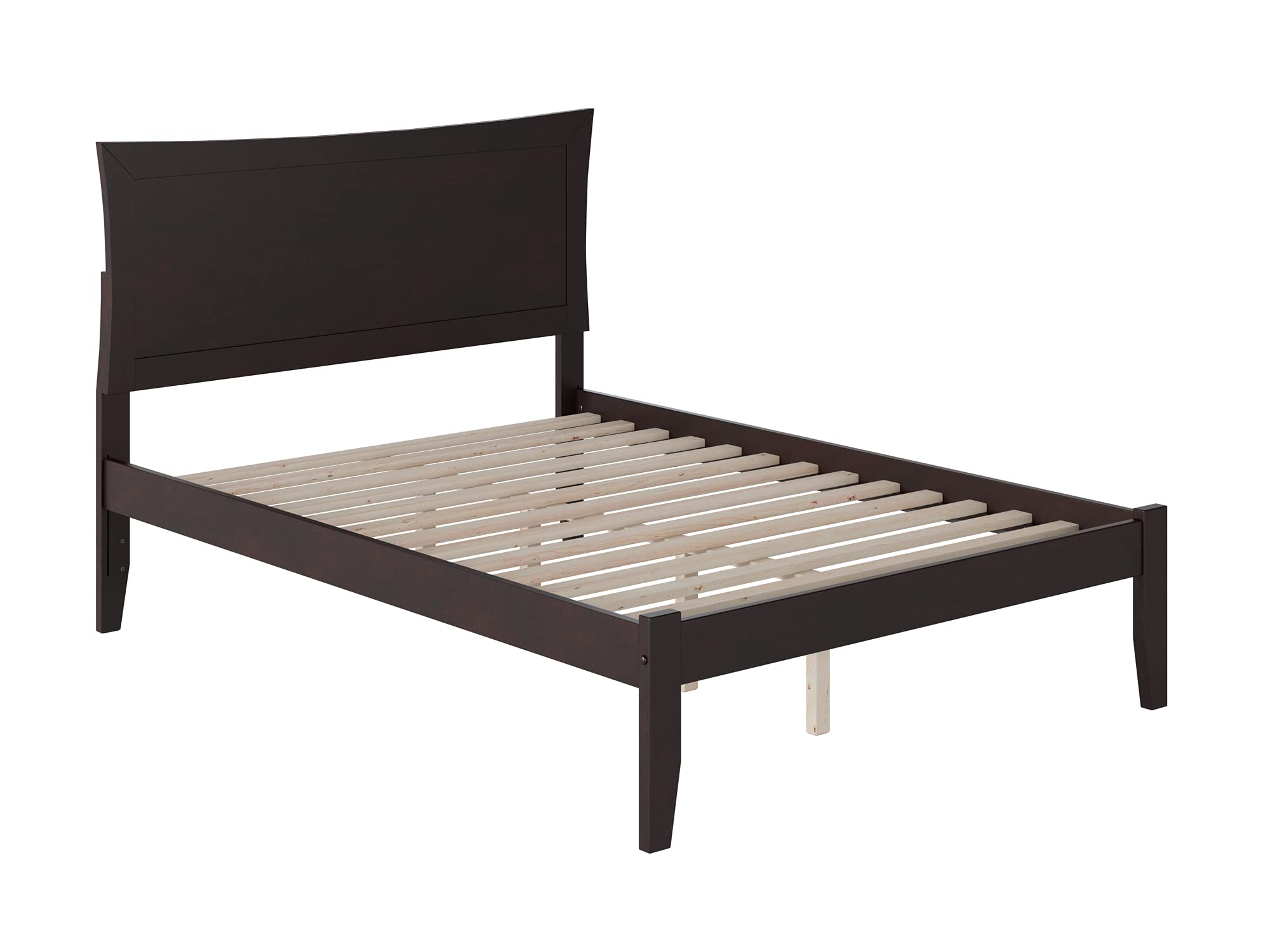 AFI Metro Full Platform Bed with Open Footboard - Espresso Finish - Modern Minimalist Bed Frame for Small Spaces - Perfect for Apartments, Dorms & Guest Rooms
