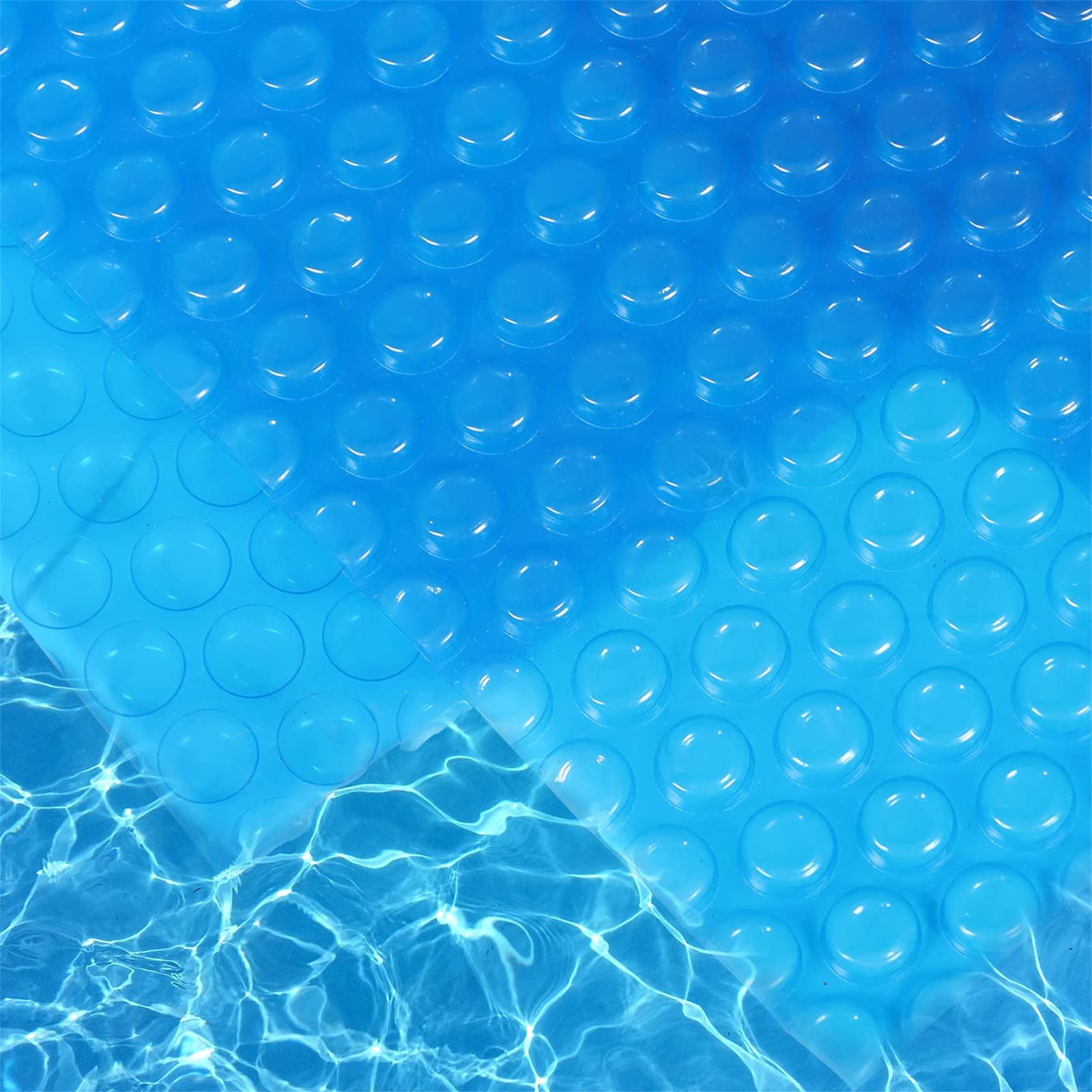 **JIUSUI 400 mµ Rectangle Solar Pool Cover - 4mm Thick Blue PE Bubble Wrap (16mm Bubbles) for Above Ground Pools - Thermal Spa Blanket for Hot Tubs & Outdoor Use - Energy Efficient & Durable**    *(Perfect for Heating Pools, Reducing Evaporation, and Extending Swimming Season)*