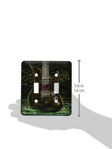 3D Neon Rock Guitar Light Switch Cover - Fun Electric Design for Home Decor, Bedroom, Living Room, Bar & Music Room - Easy Installation & Energy Efficient