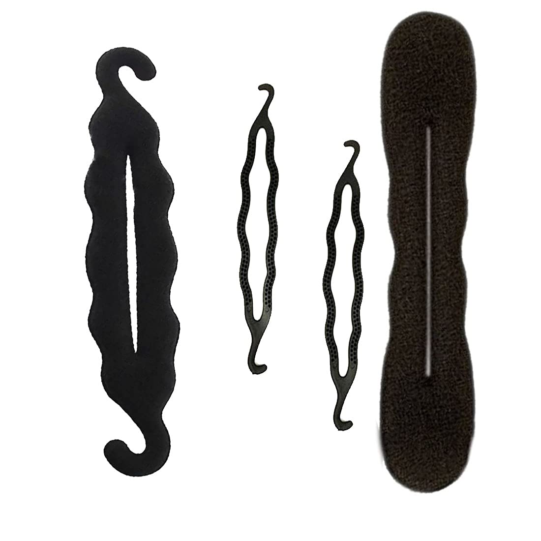 GadinFashion™ 4-Piece Women's Hair Accessories Set - Headbands, Hair Clips, Scrunchies & Barrettes for Women & Girls (Black) - Perfect for School, Work, Parties & Everyday Styling