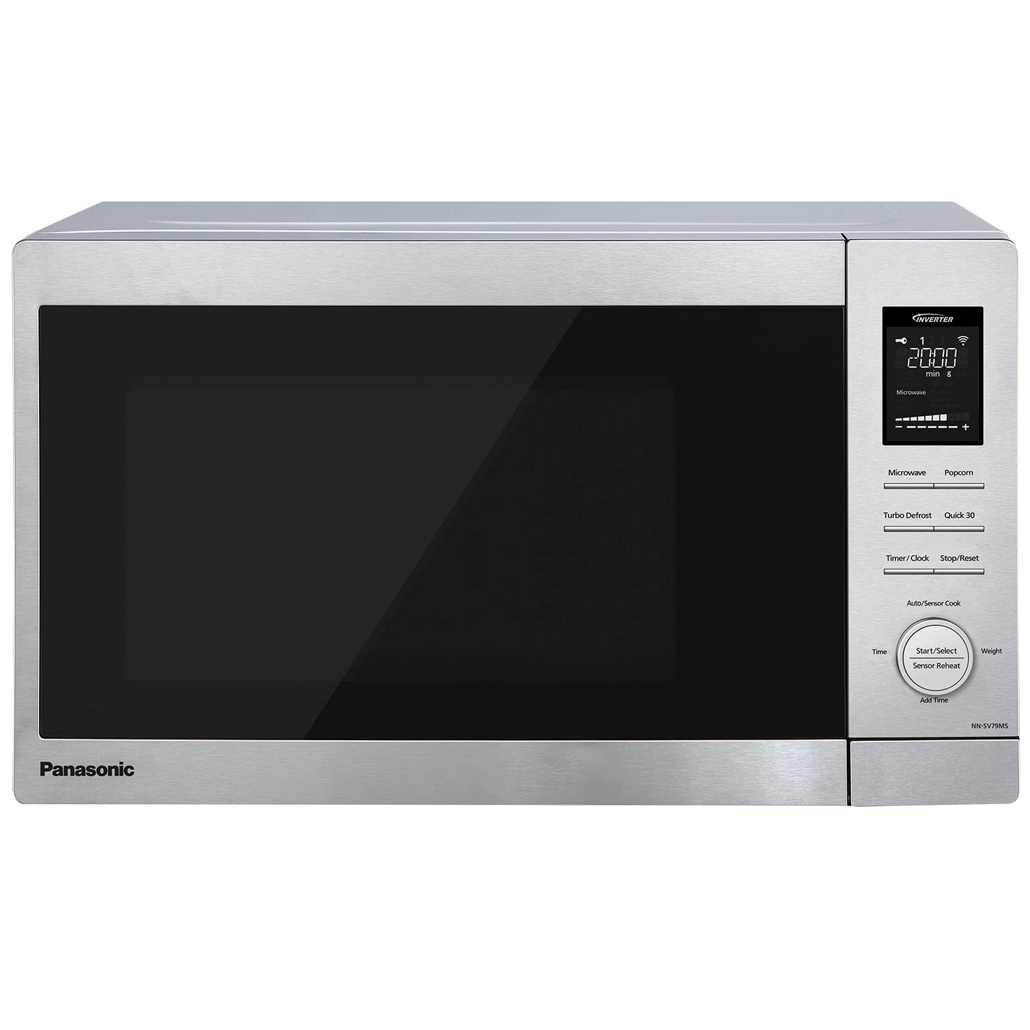 Panasonic NN-SV79MS 1.4 cu.ft Smart Inverter Microwave Oven with Alexa Compatibility - 1200W Countertop Microwave with Genius Sensor Cooking, Stainless Steel - Perfect for Small Kitchens, Dorms & Office Break Rooms