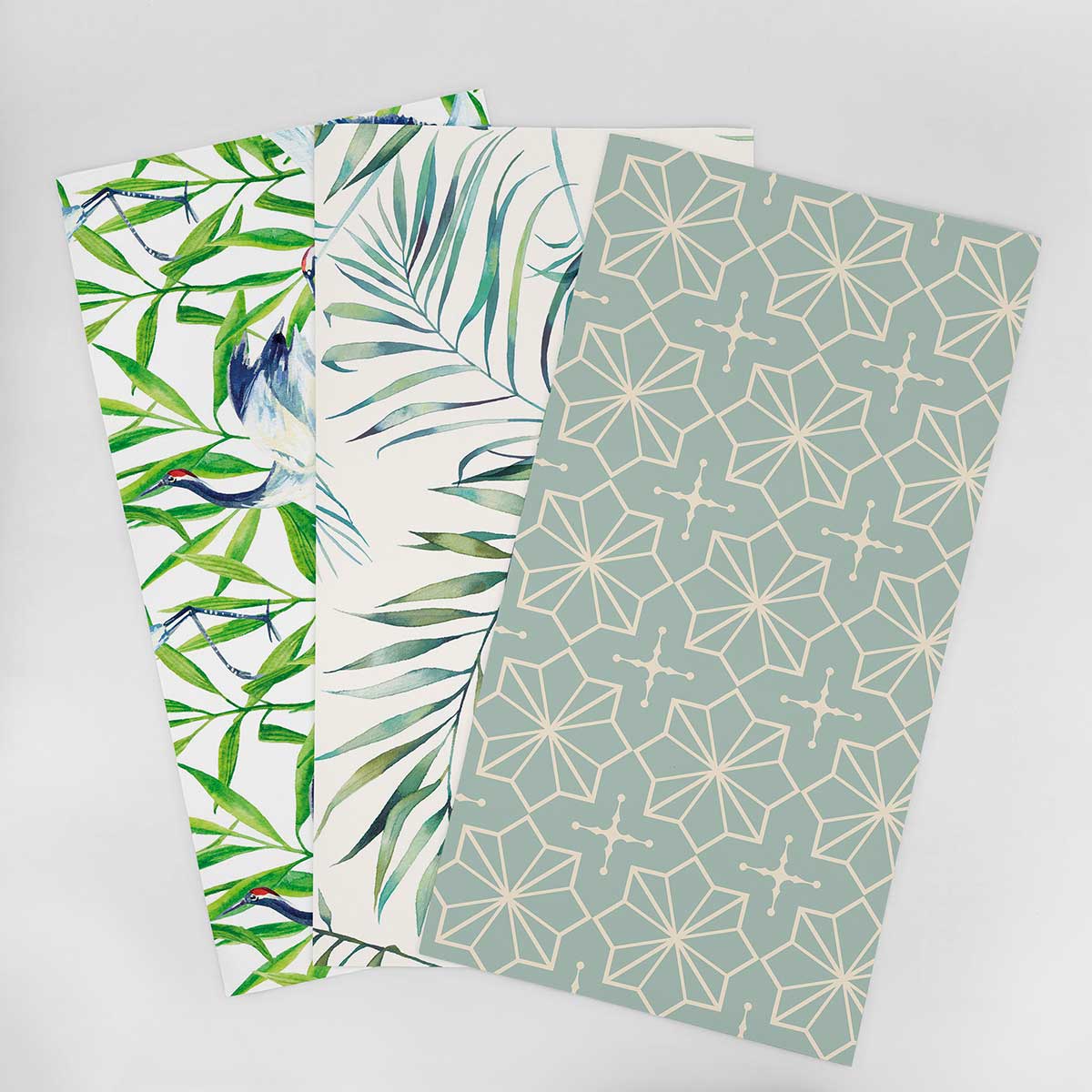 Green Wallpaper Sample for Living Room - Modern Botanical Design - Perfect for Home Decor & Accent Walls