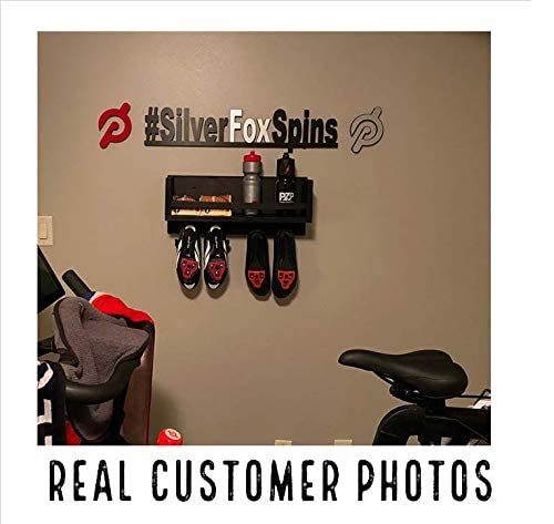 Wall Mounted Home Gym Shelf & Cycling Shoe Rack Organizer - Space Saving Storage Solution for Bike Shoes, Workout Gear & Gym Accessories - Perfect for Garage, Basement & Home Fitness Rooms