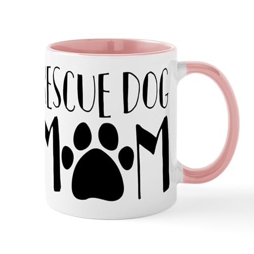 White/Pink Inside - Rescue Dog Mom