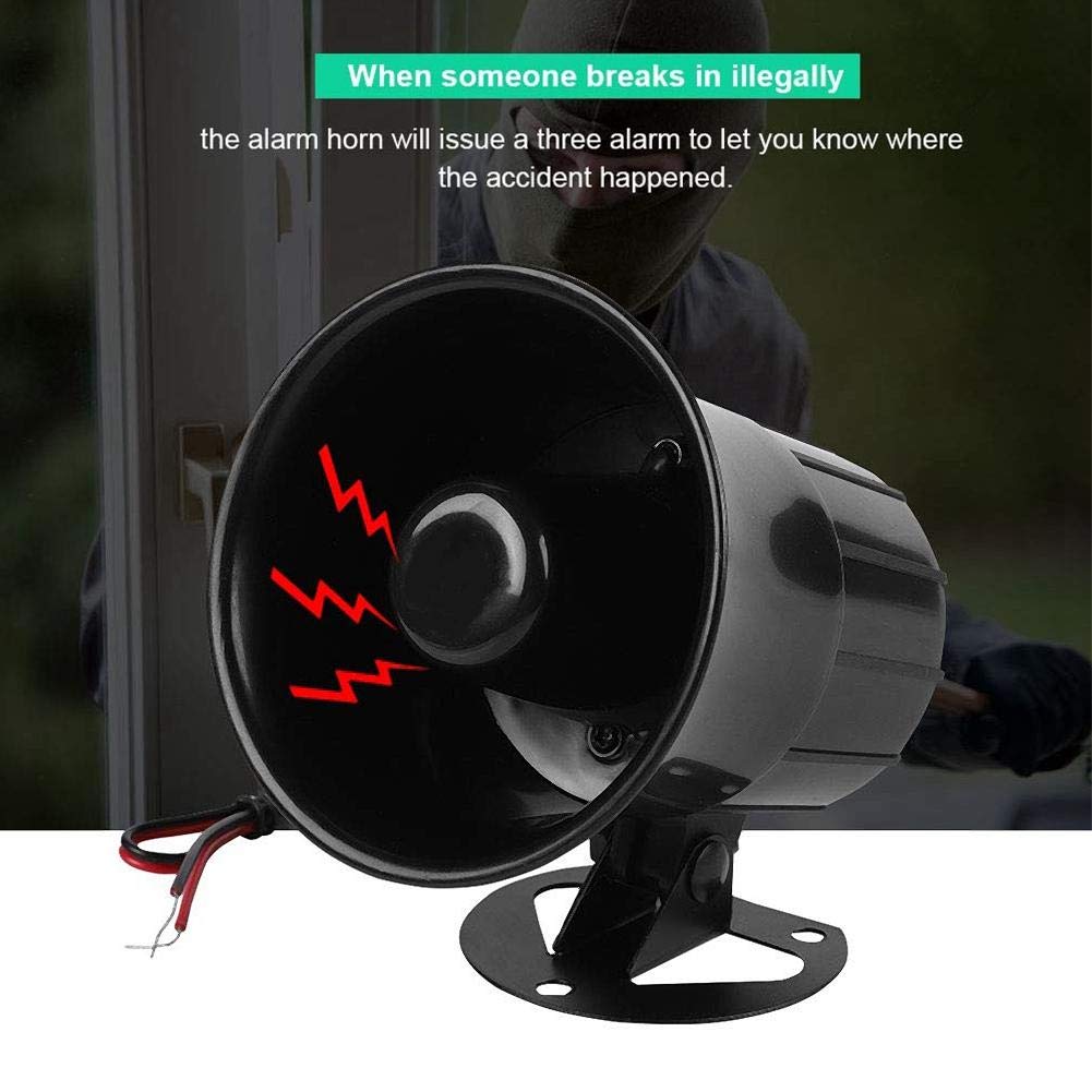 12V 110DB Wired Warning Alarm Siren Horn - Indoor/Outdoor Security Speaker for Home & Business Protection | Ideal for Burglar Alarms, Emergency Alert Systems, and Property Safety