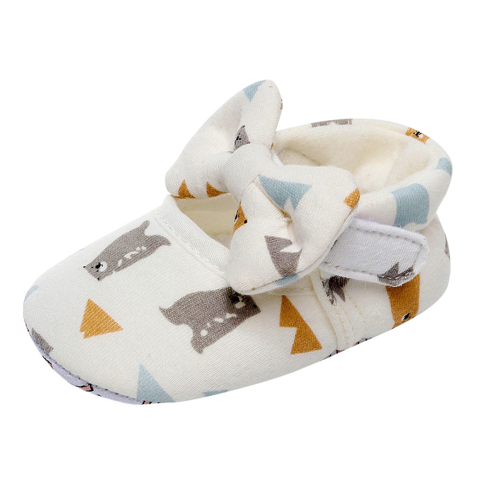 Baby Girls' First Walkers Shoes - Cartoon Bowknot Design for 6-12M Toddlers - Perfect for First Steps & Playtime