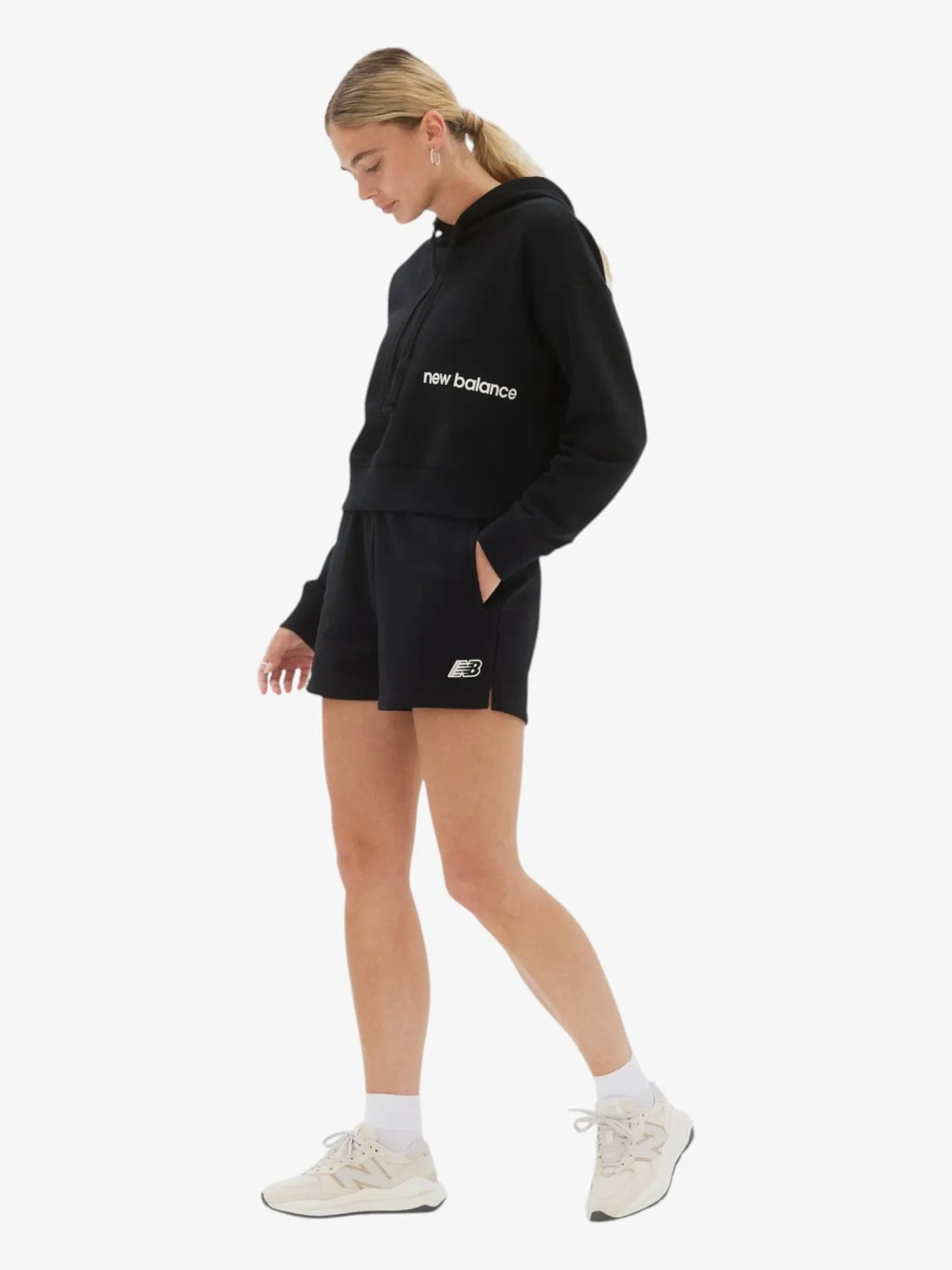 New Balance Essentials Women's Rustic Black Hoodie - Casual Streetwear for Everyday Comfort & Style