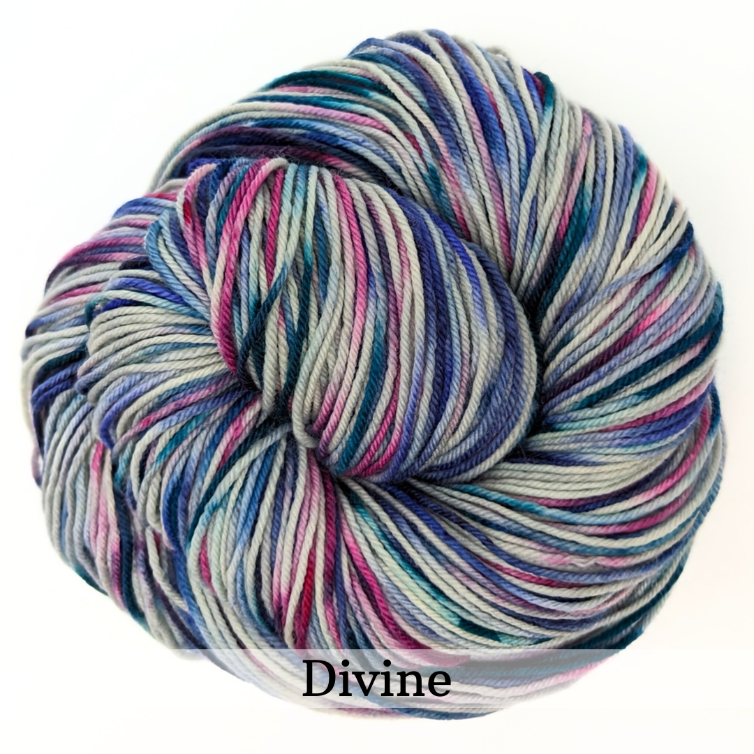 Knitcircus Yarns Winter Waltz Handpainted Skeins - Premium Ready-to-Ship Yarn for Knitting & Crocheting - Perfect for Scarves, Sweaters & Winter Crafts