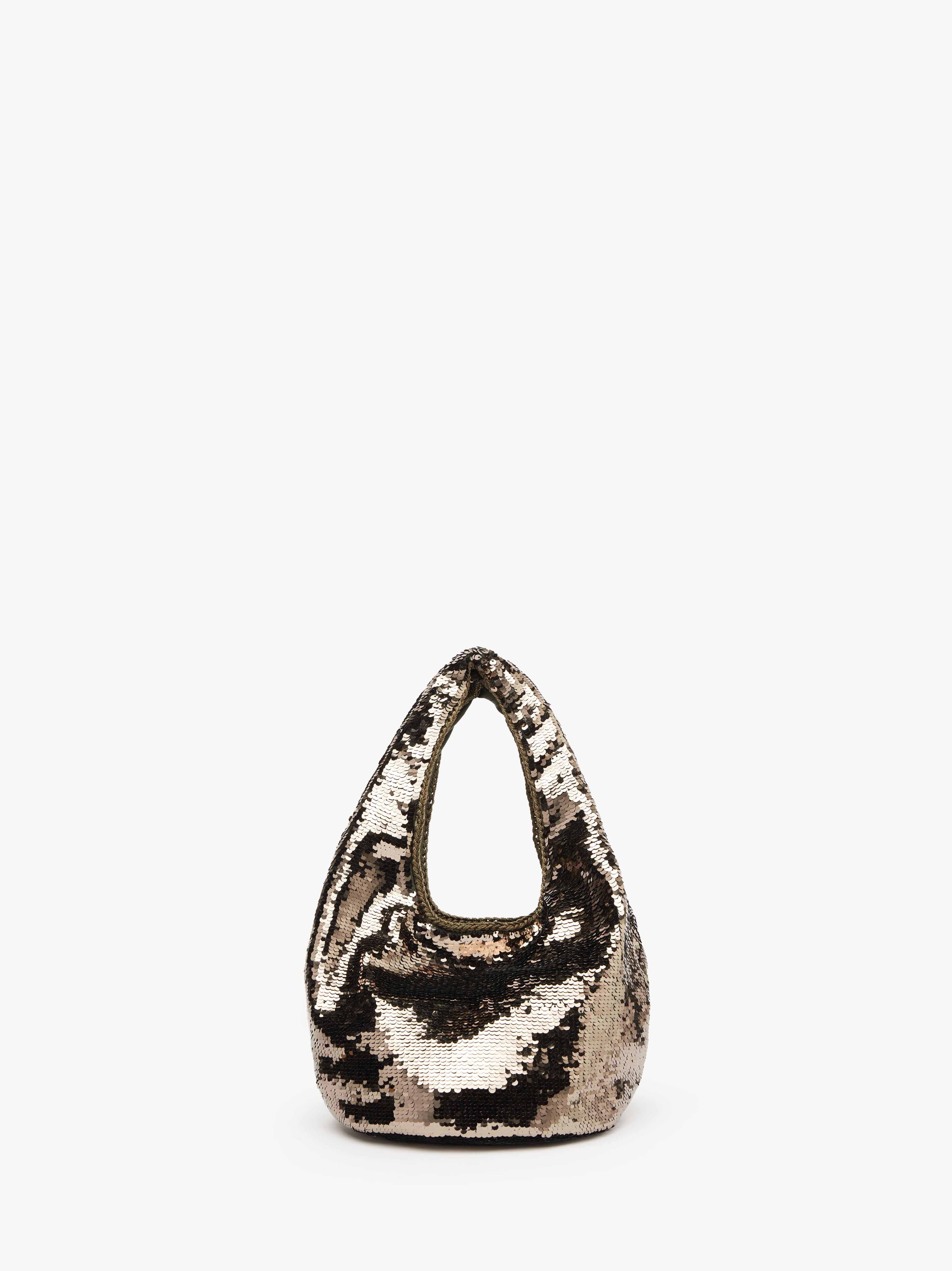 Mini Sequin Shopper with Metallic Charm - Top Handle Bag for Women, Girls | Perfect for Parties, Weddings, and Special Occasions